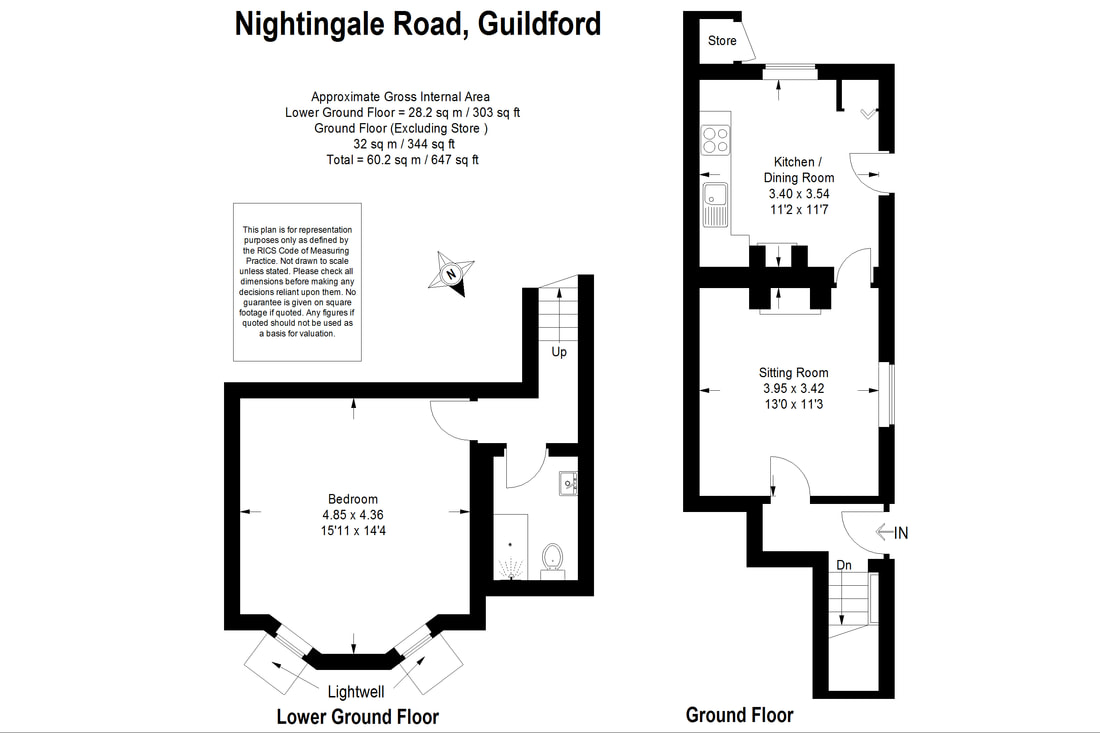 1 Bedrooms Flat to rent in Nightingale Road, Guildford GU1