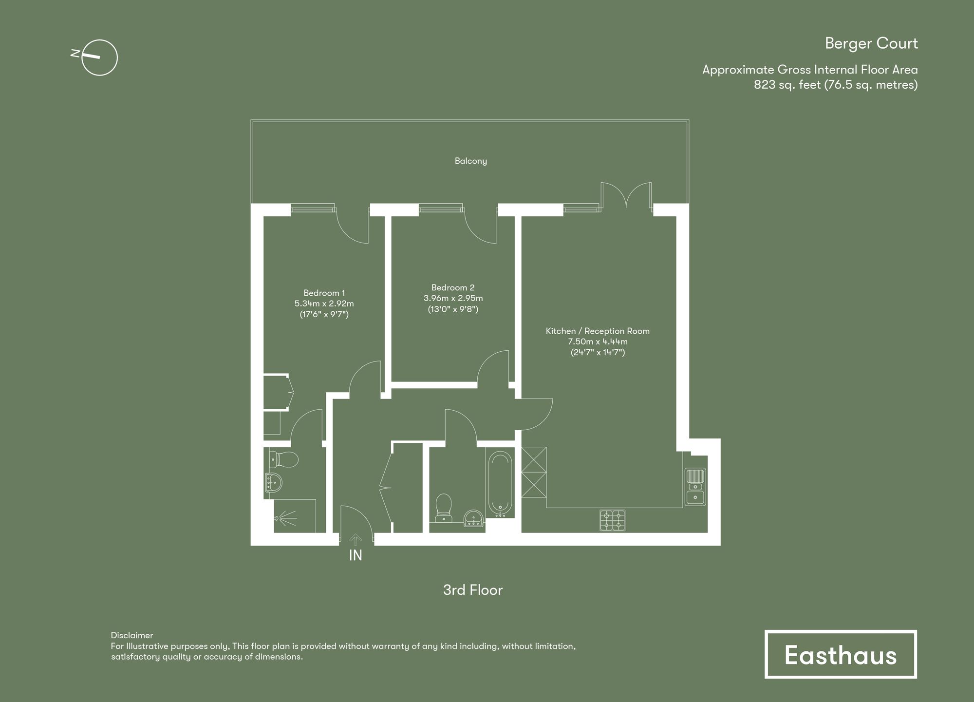 Flat 301, Berger Court, London floorplan