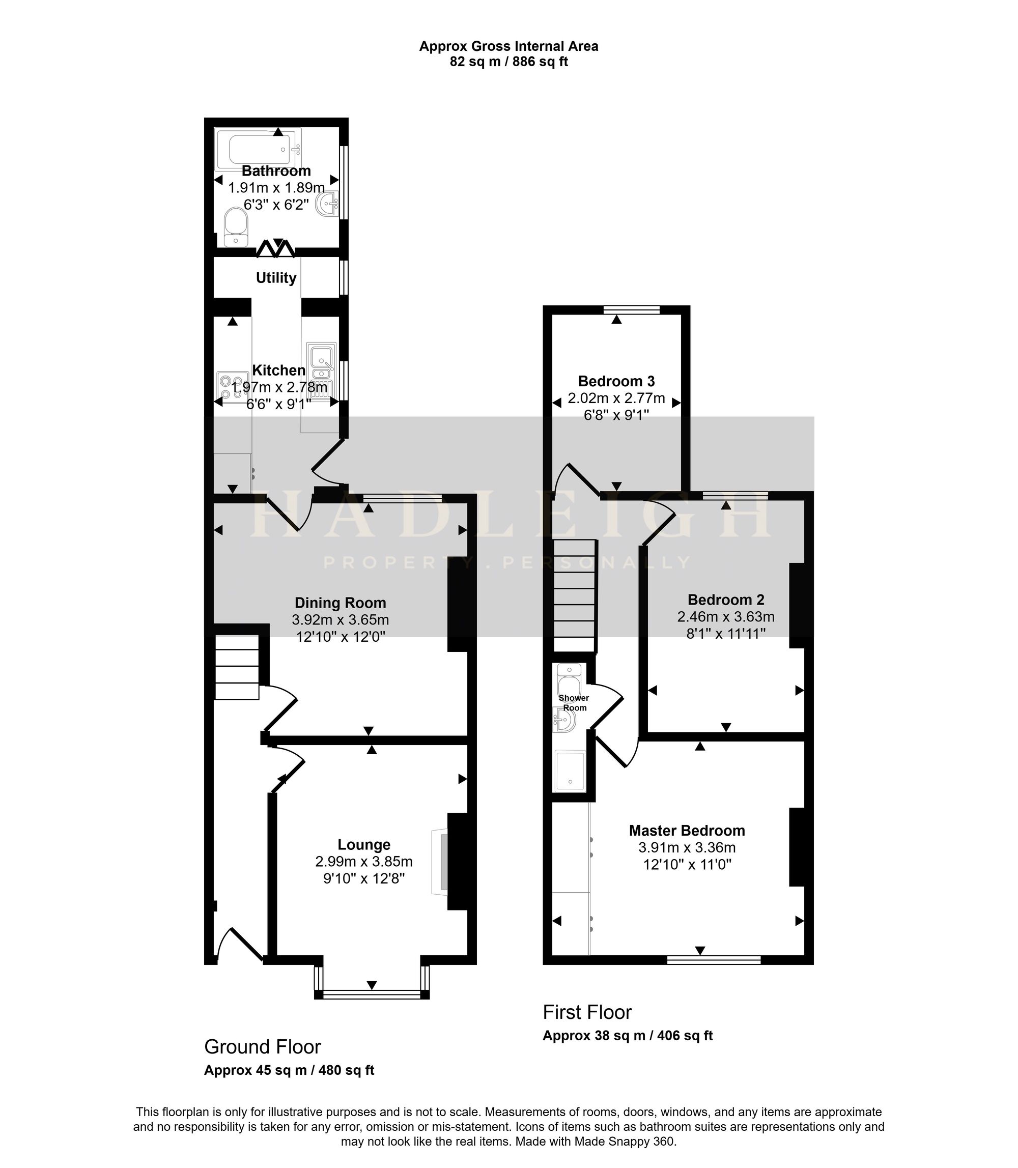 23 Gordon Road, Birmingham floorplan