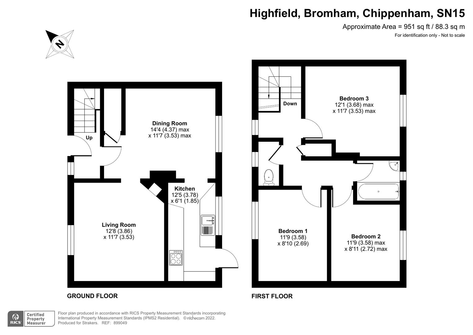Highfield, Bromham, Chippenham SN15, 3 bedroom terraced house for sale