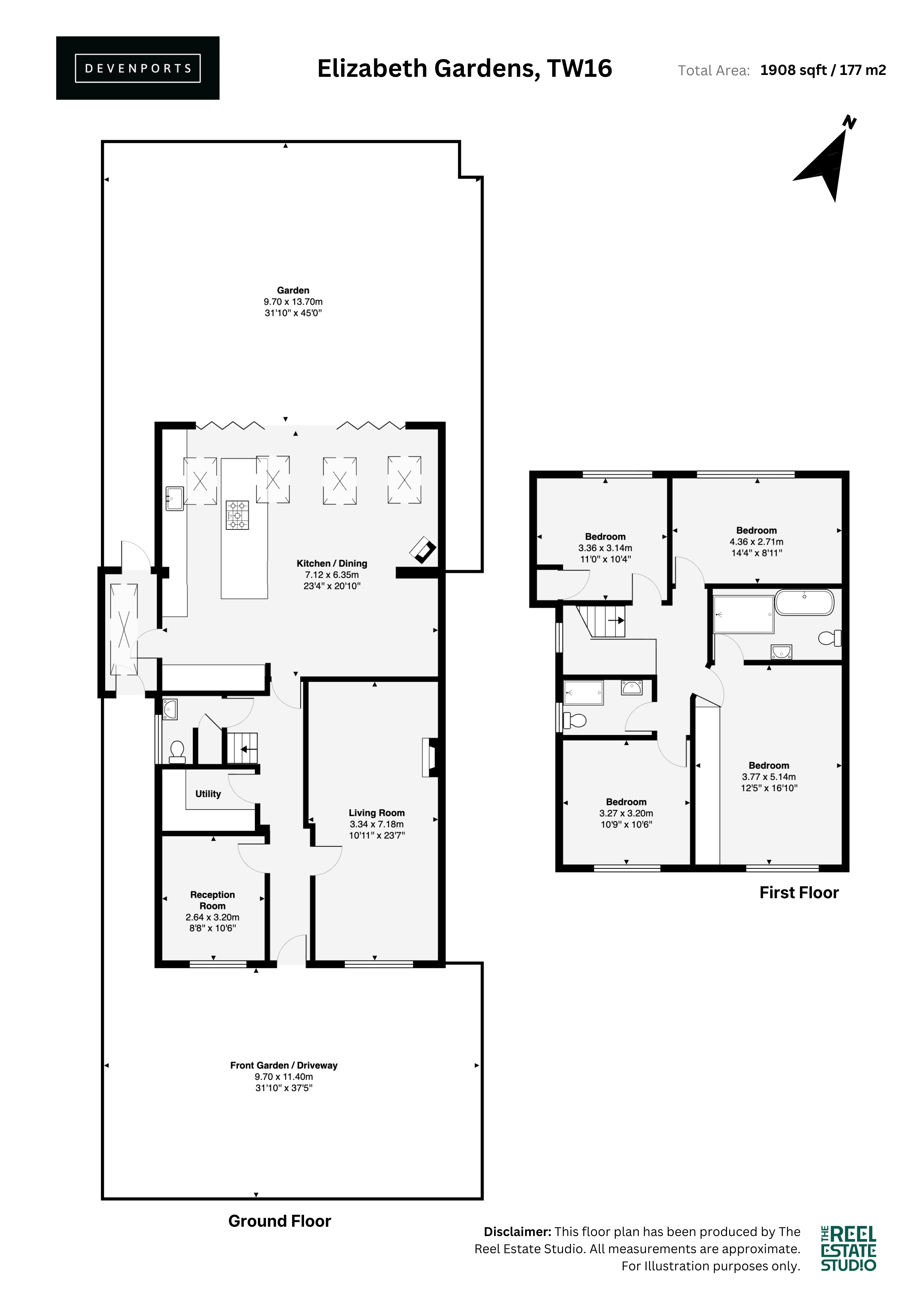 9, Elizabeth Gardens, Sunbury floorplan