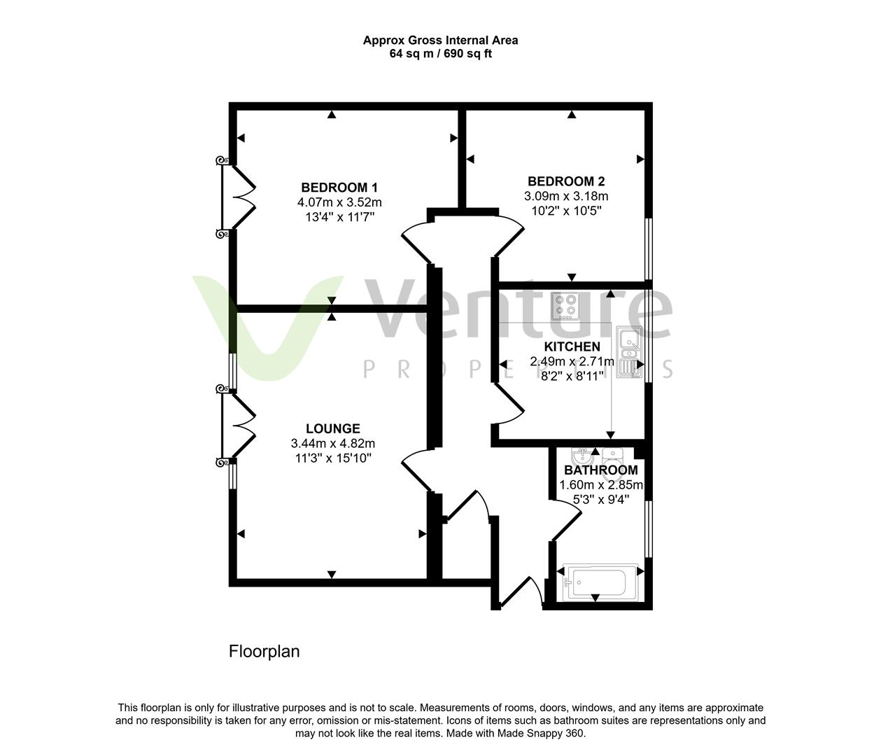 32, Hawkesbury Mews, Darlington floorplan