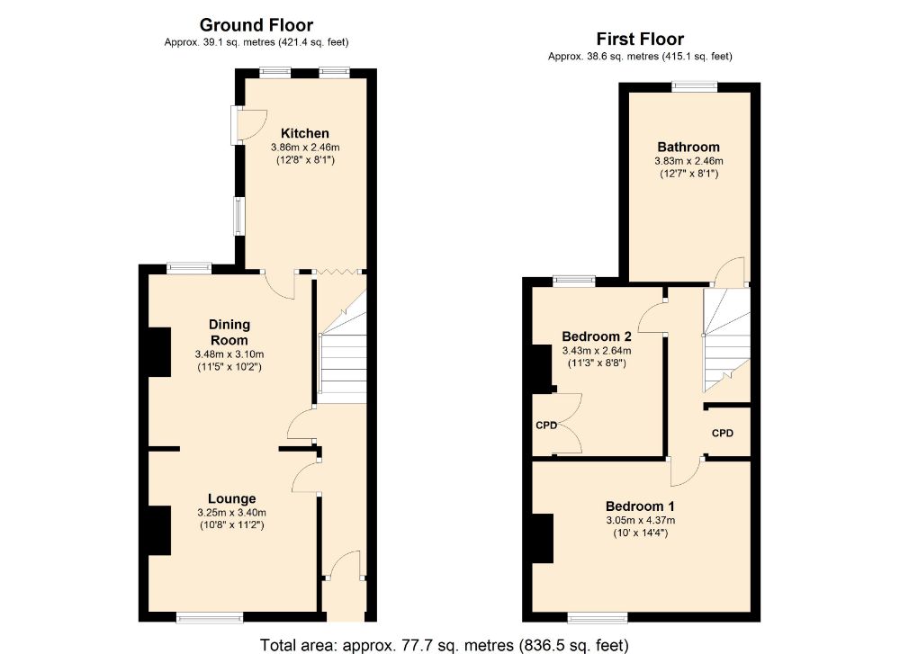 2 Bedrooms Terraced house for sale in Ashwood Road, Duston, Northampton NN5