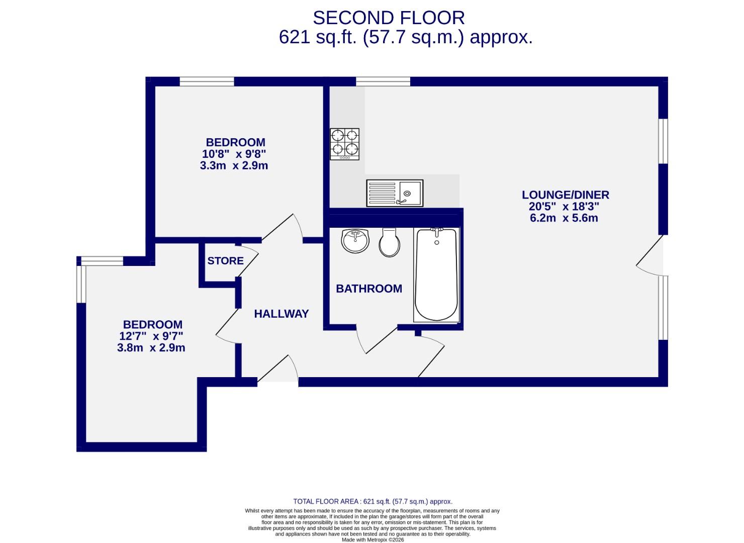 Apartment 6 Tandem Place, Thief Lane, York floorplan