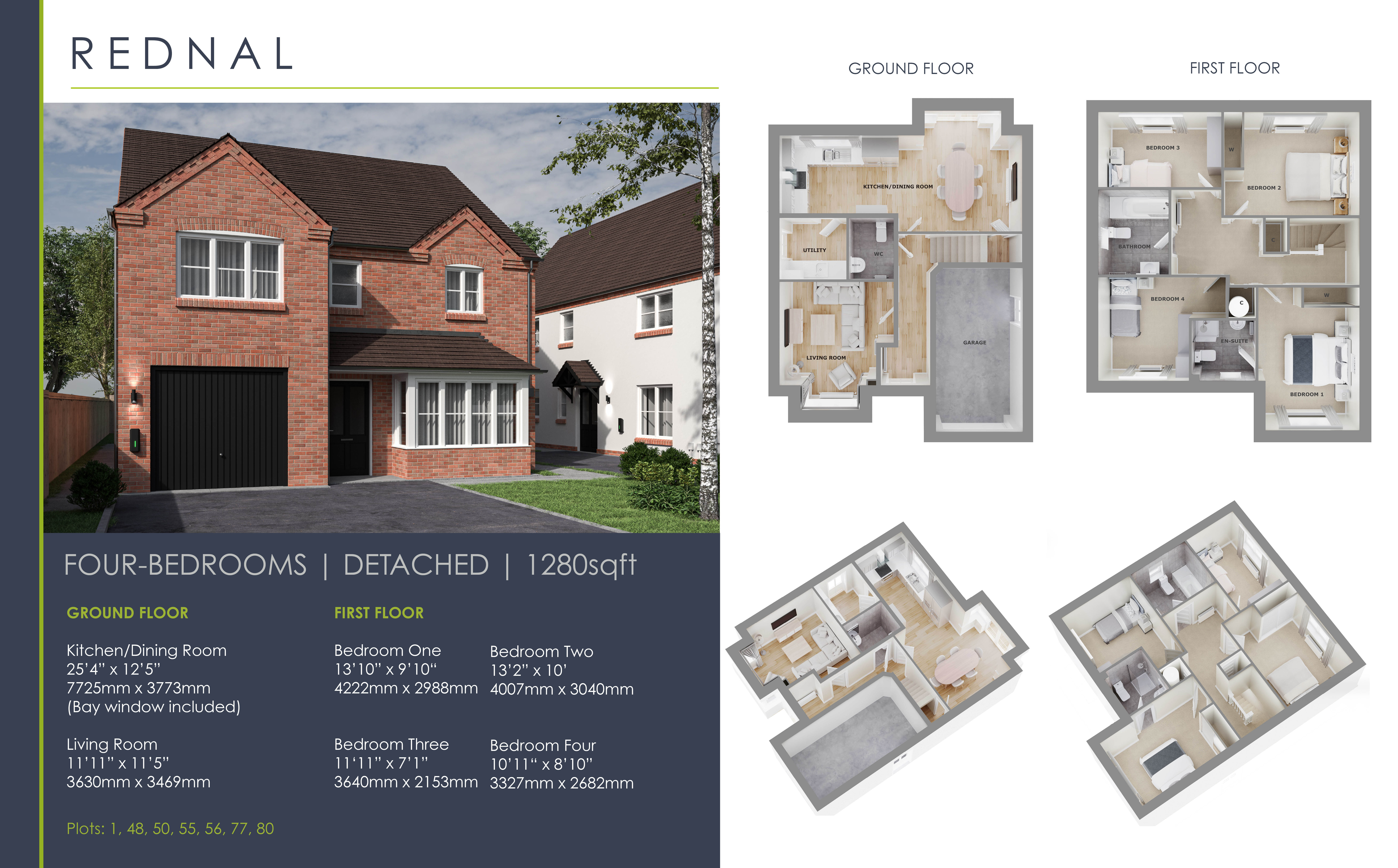 12, "The Rednal," Kettlemere Close, Ellesmere floorplan