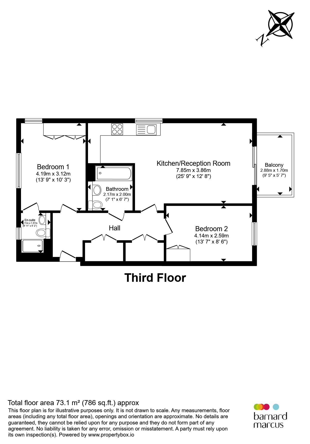 Flat 13, Starling Apartments, 40, Perryfield Way, London floorplan
