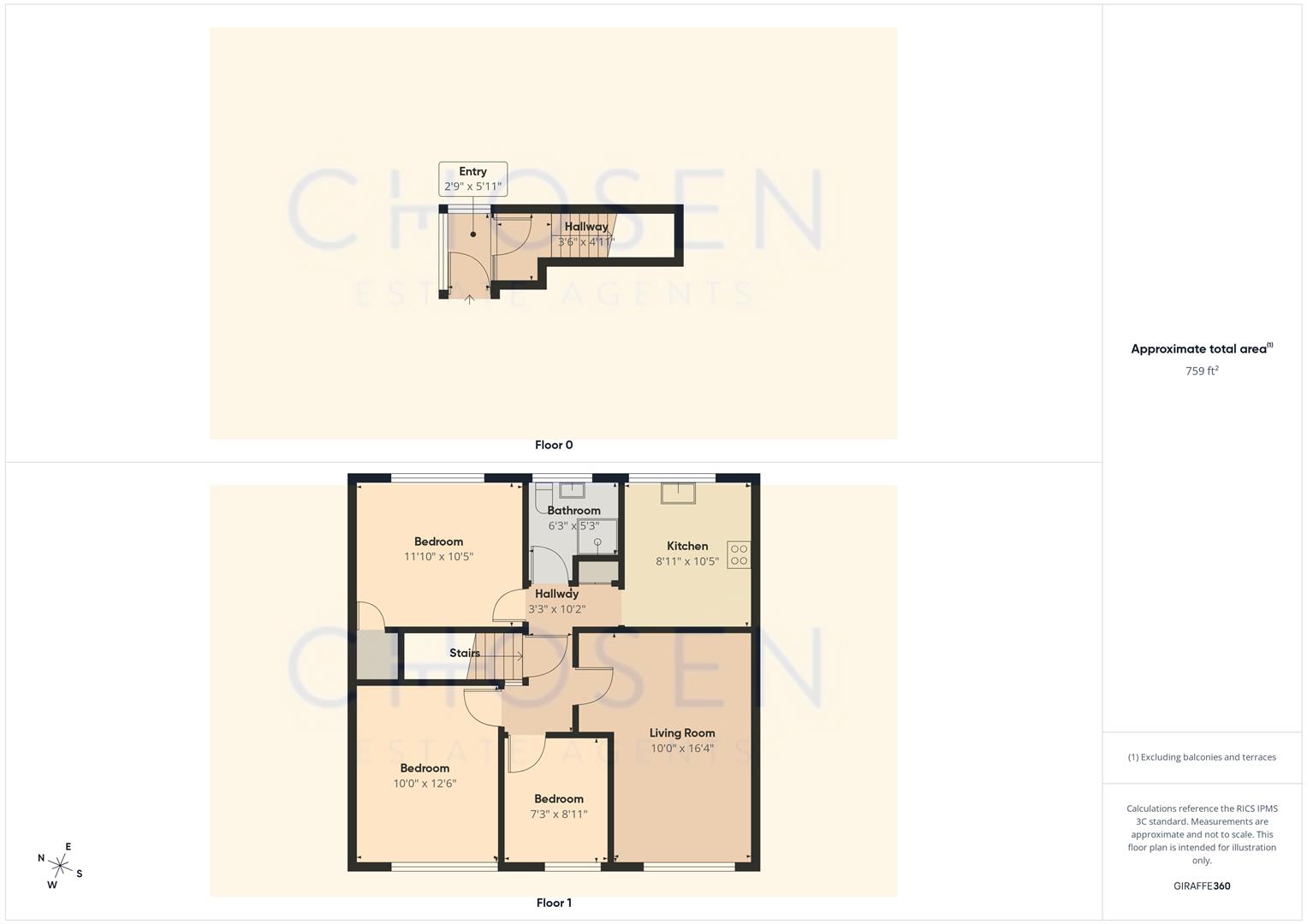 8 Cleeve Court, Two Hedges Road, Cheltenham floorplan
