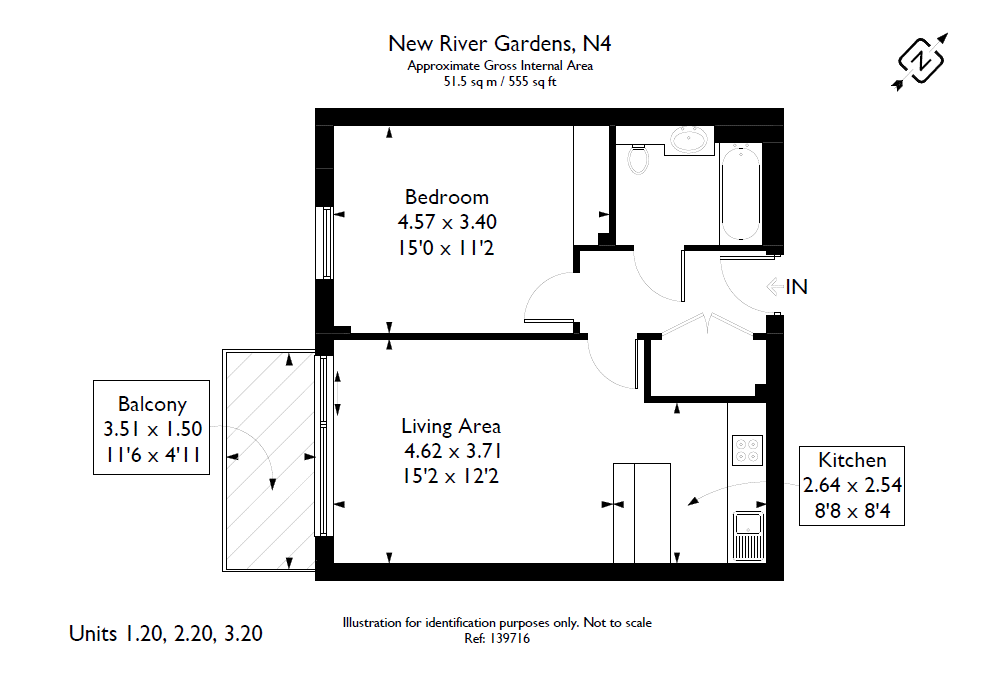 1 Bedrooms Flat to rent in Nature View Apartments, Woodberry Grove, London N4