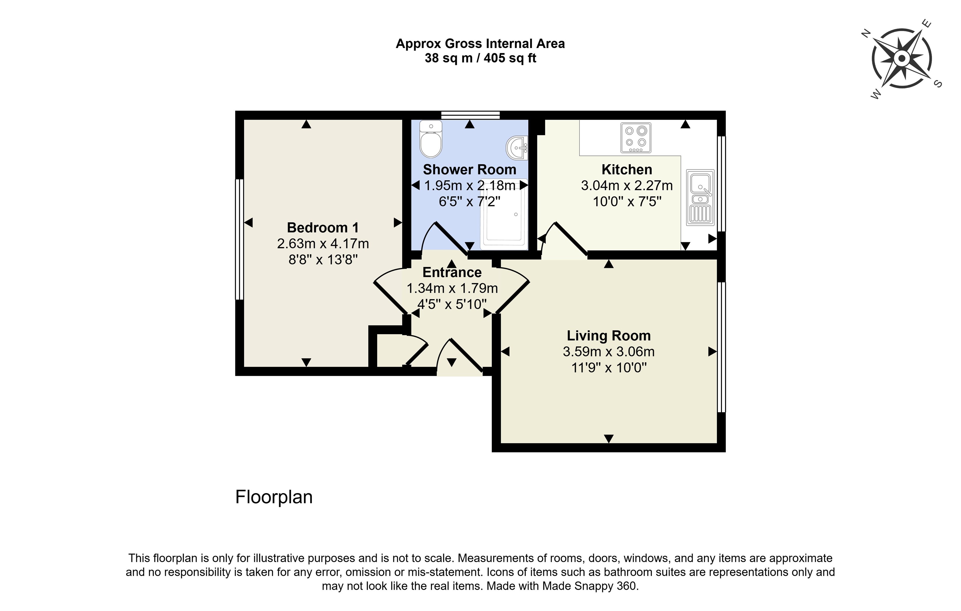 Flat 3, 79, Beeston, Nottingham floorplan