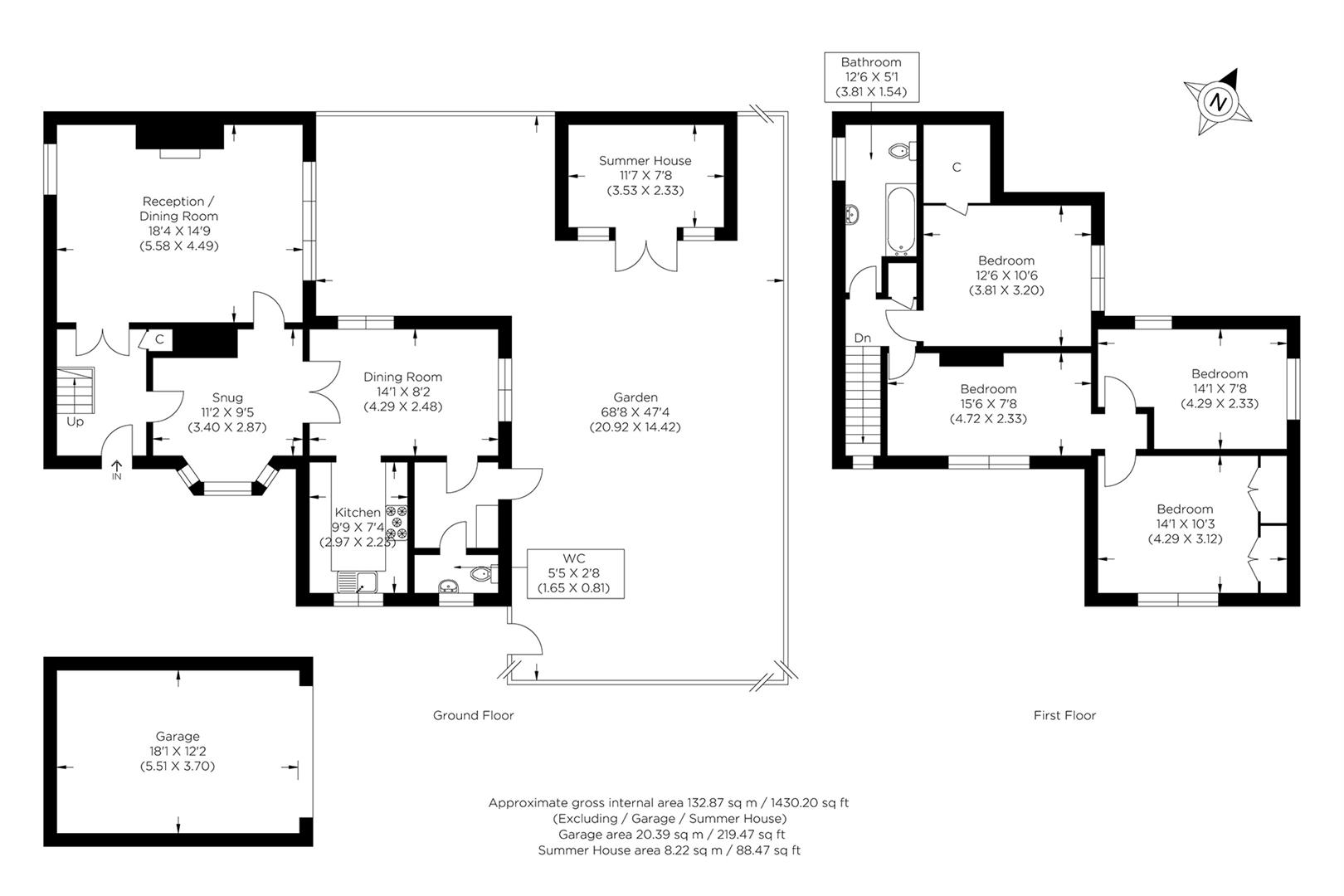 Duck Street Cottage, Manor Road, Little Easton floorplan