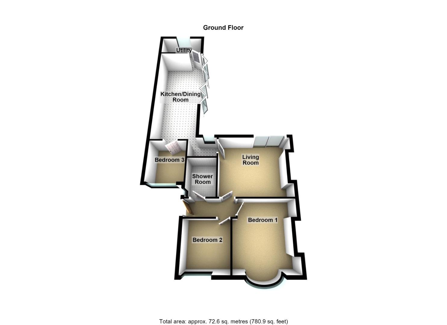 7, Chatsworth Gardens, Whitley Bay floorplan