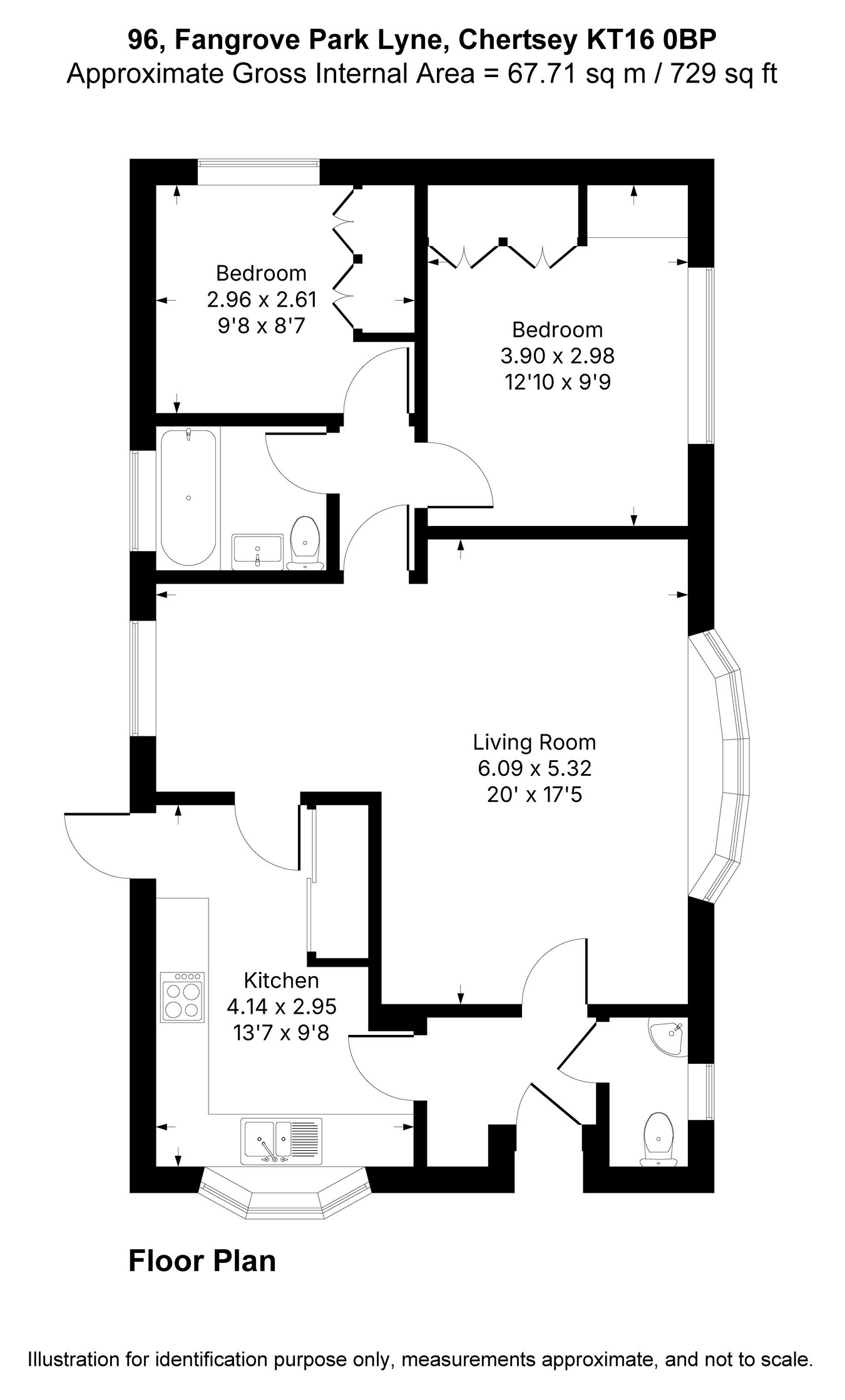 96, Fangrove Park, Chertsey floorplan