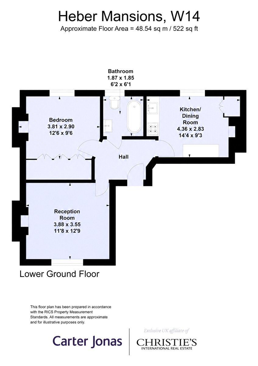 Queen's Club Gardens, London floorplan