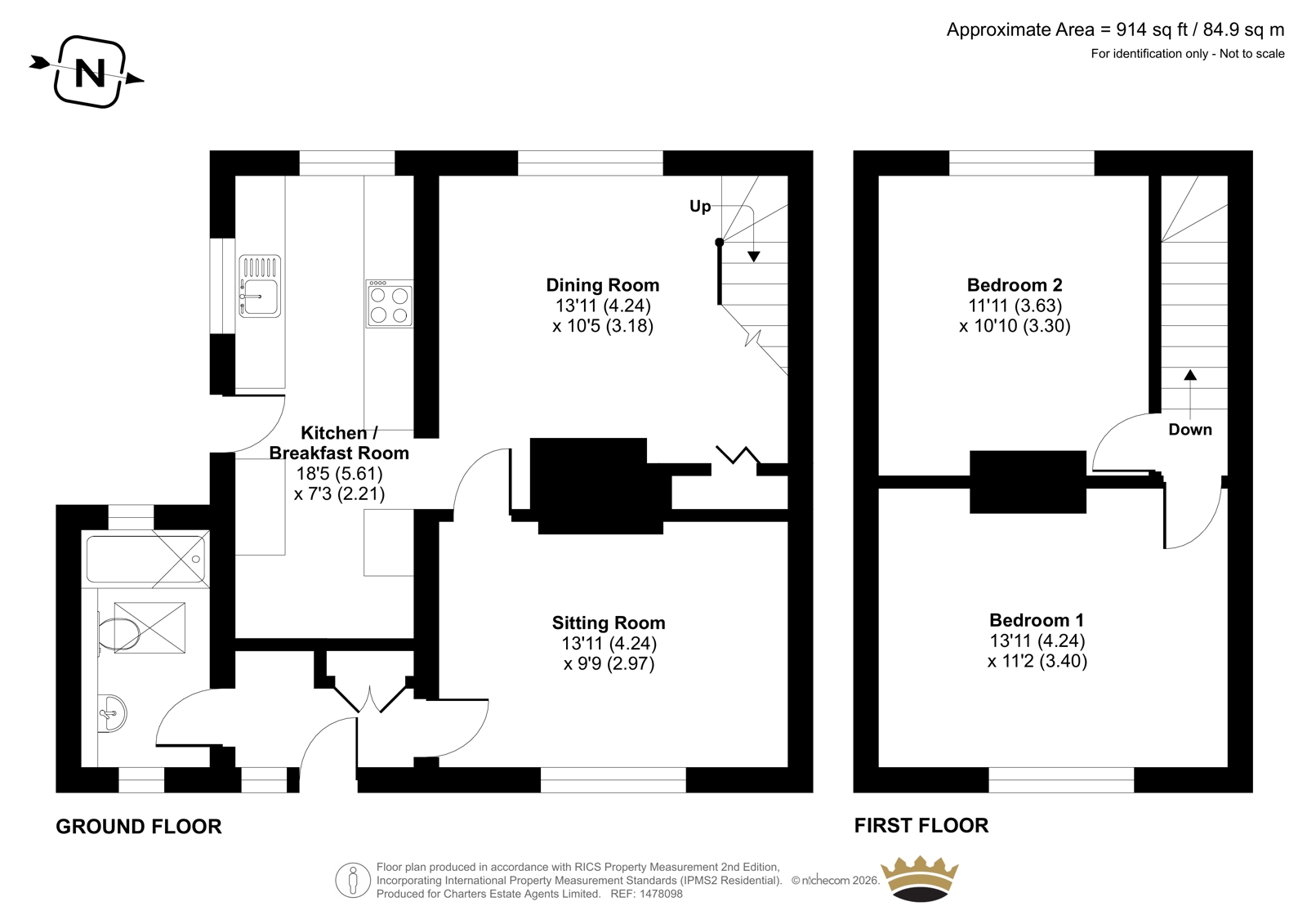 Avalon, 2 River House Cottages,, The Green, Godalming floorplan