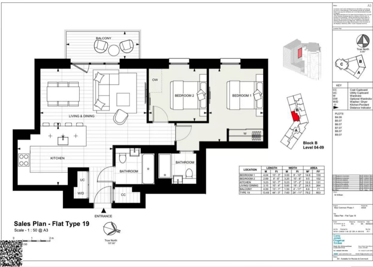 Flat 507, botanical apartments, 3 lavender way, London floorplan