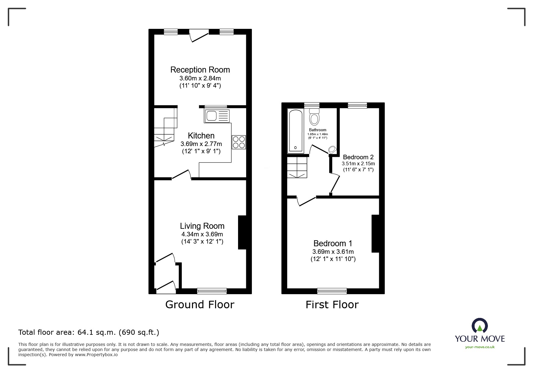 10, Crescent Avenue, Swinton floorplan