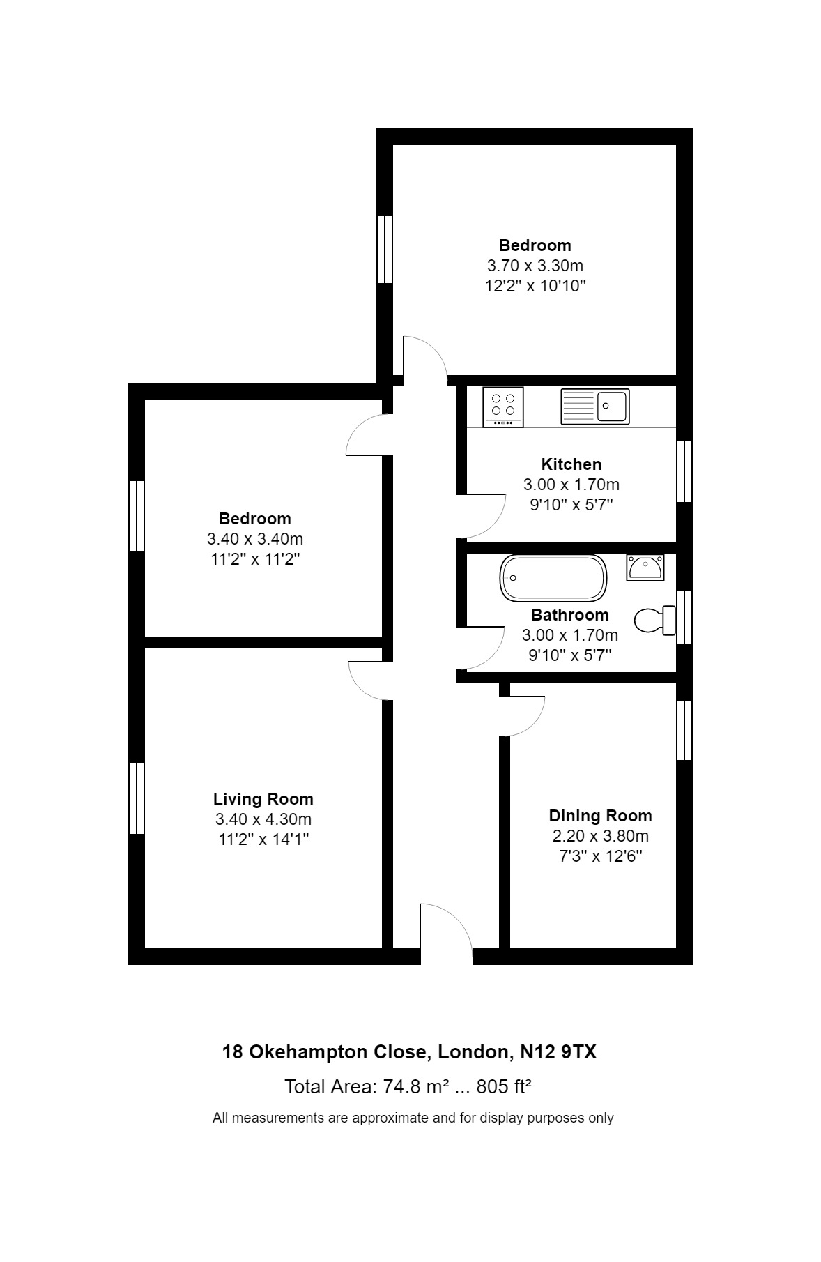 18, Okehampton Close, London floorplan