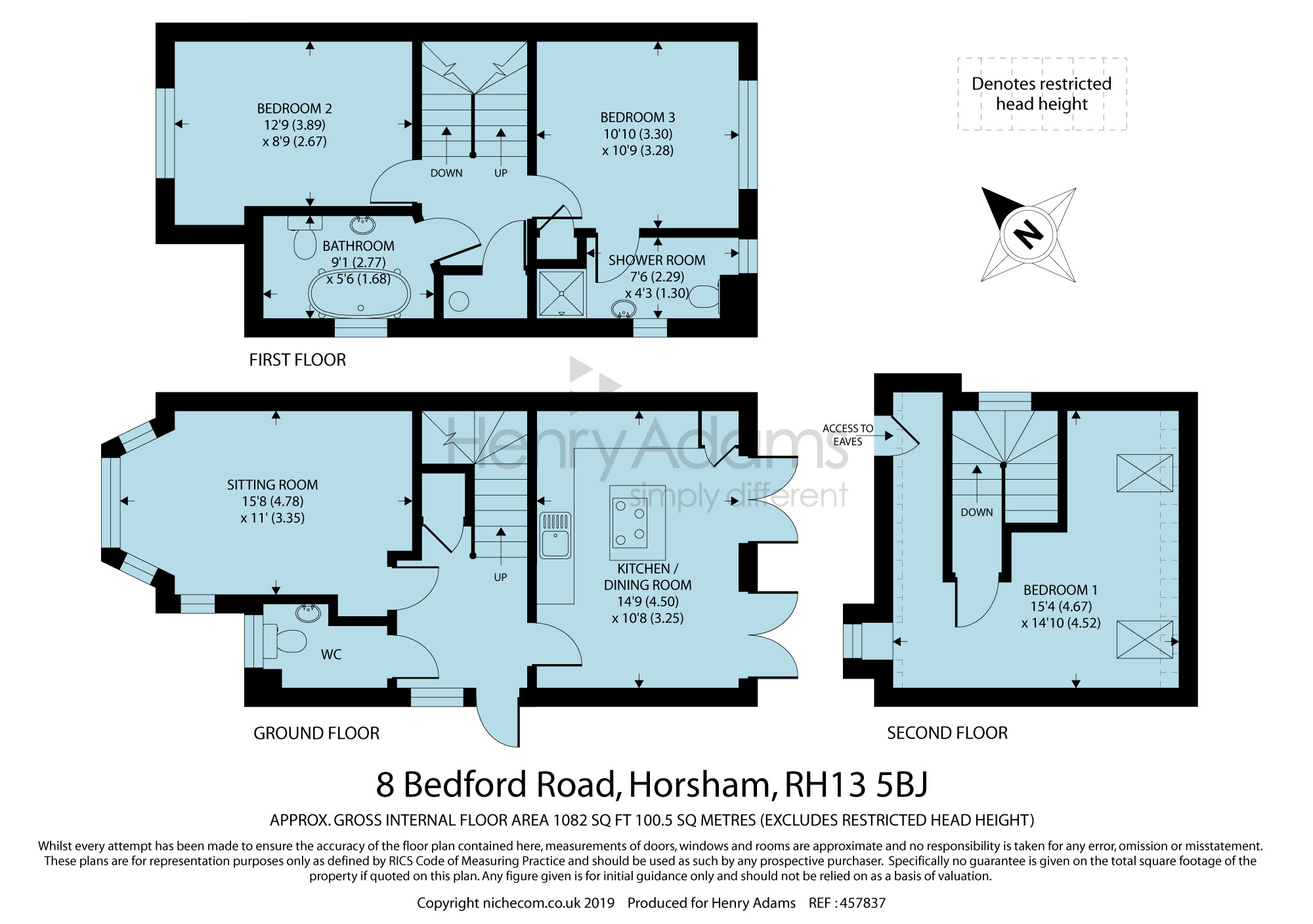 3 Bedrooms Detached house for sale in Bedford Road, Horsham RH13