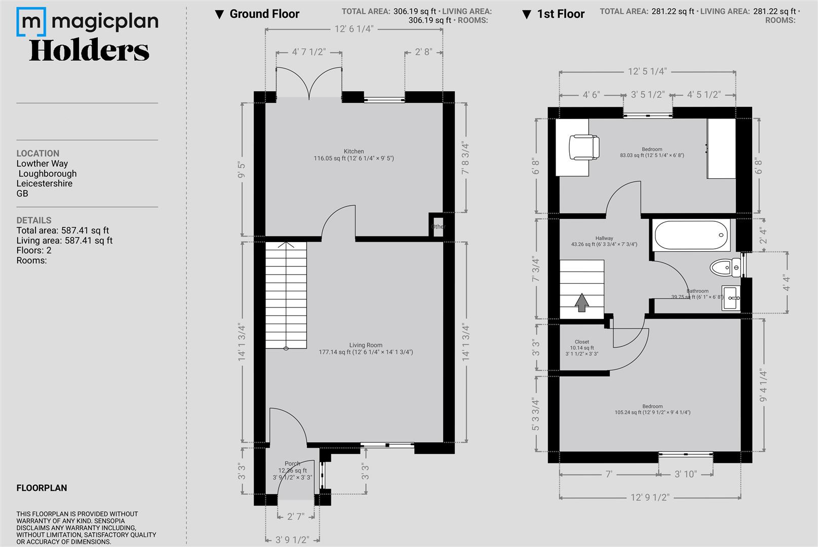 8, Lowther Way, Loughborough floorplan