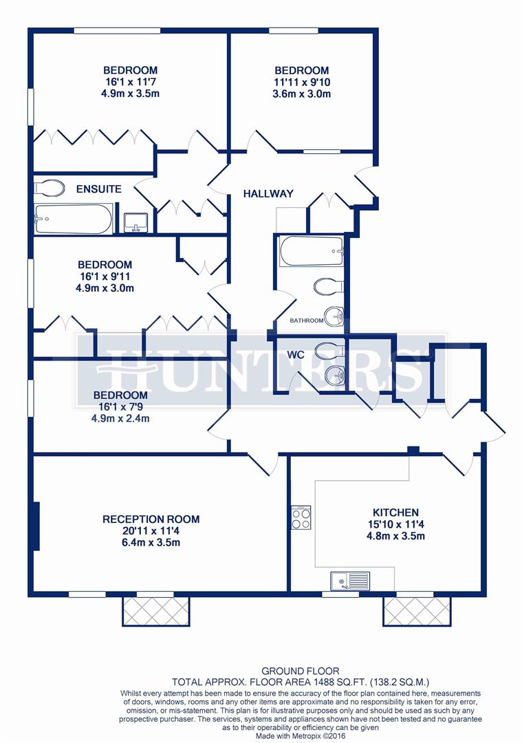 Flat 3, 187, Dollis Hill Lane, London floorplan