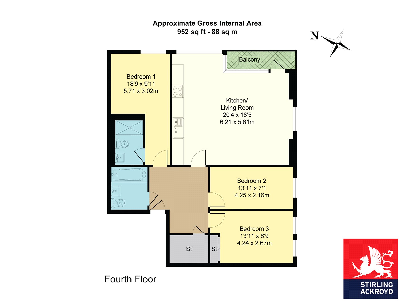 Flat 420, 22, Amelia Street, London floorplan