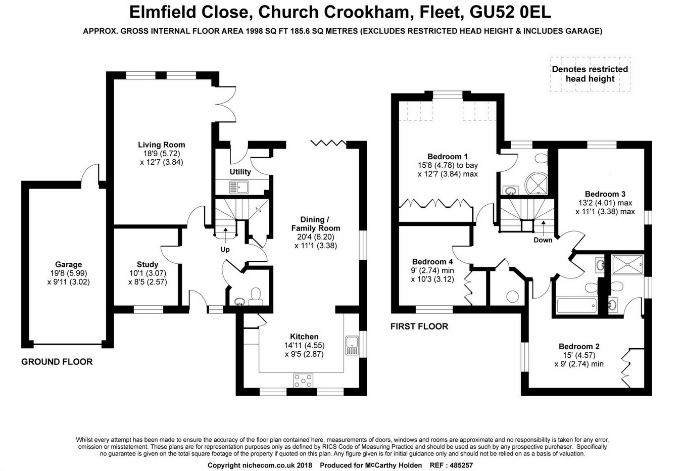 4 Bedrooms Link-detached house for sale in Elmfield Close, Church Crookham, Fleet GU52