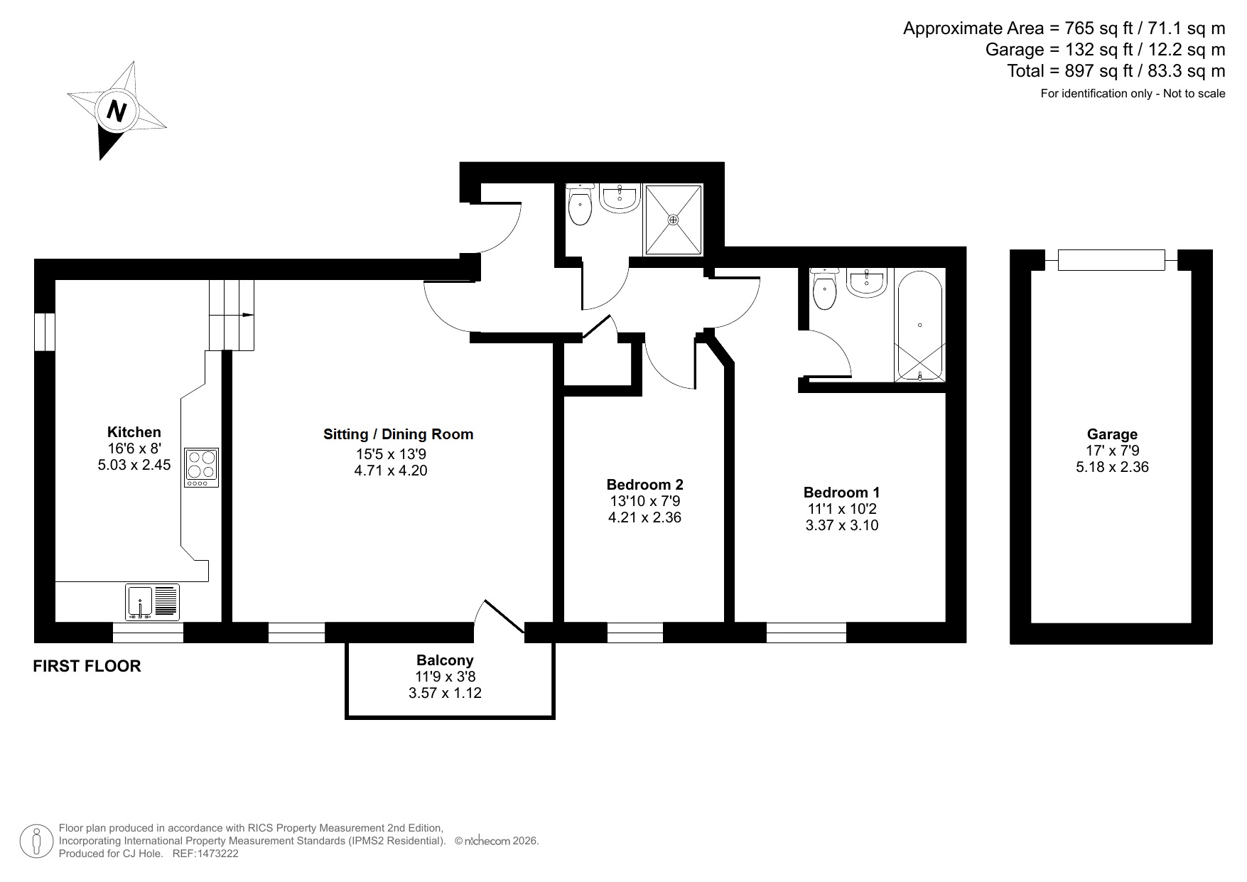 6, Brompton House, Cheltenham floorplan