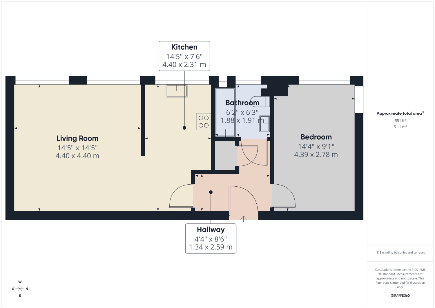 Flat 13, Tricorn House, Westward Road, Stroud floorplan