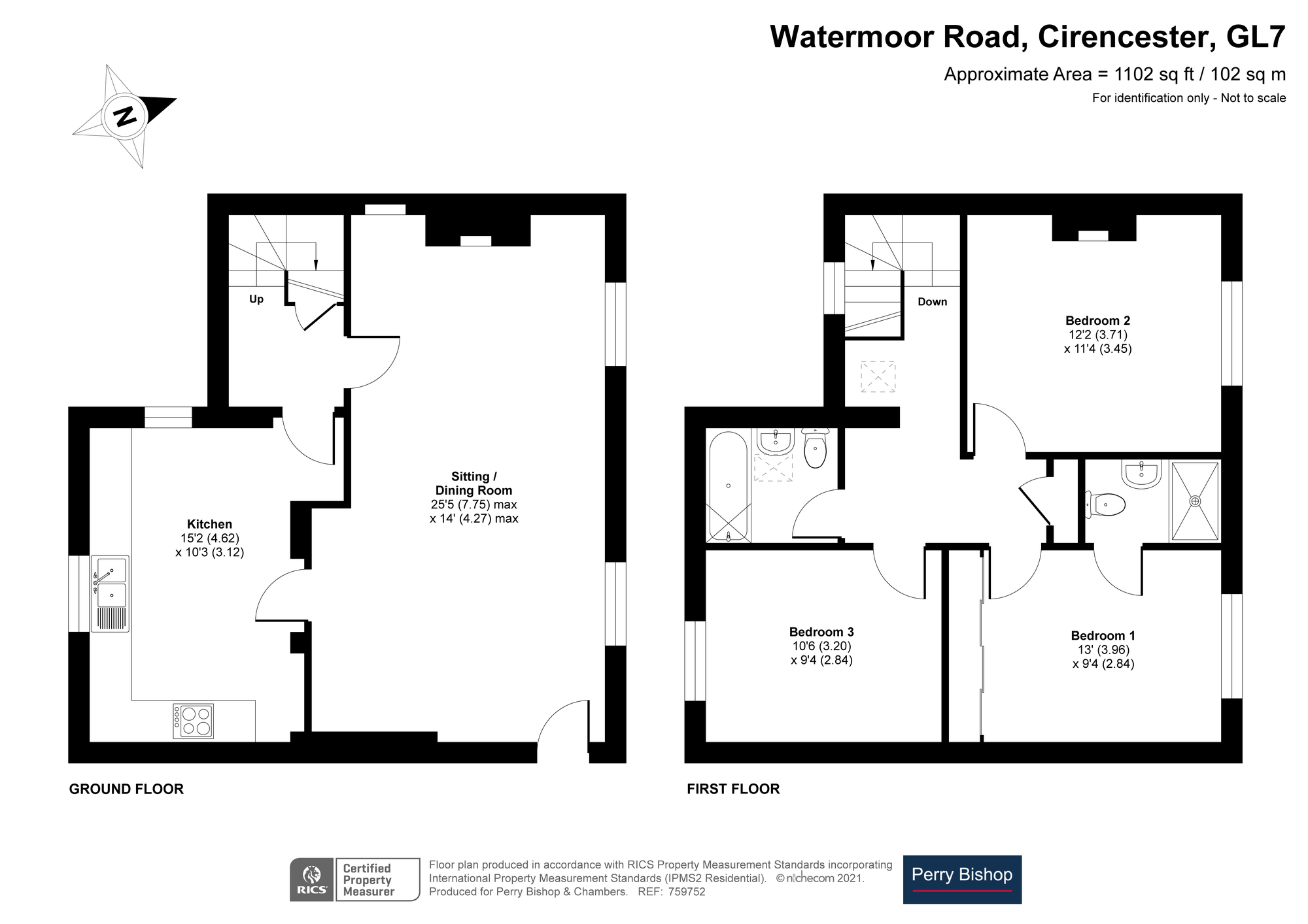 Watermoor Road, Cirencester GL7, 3 bedroom terraced house for sale