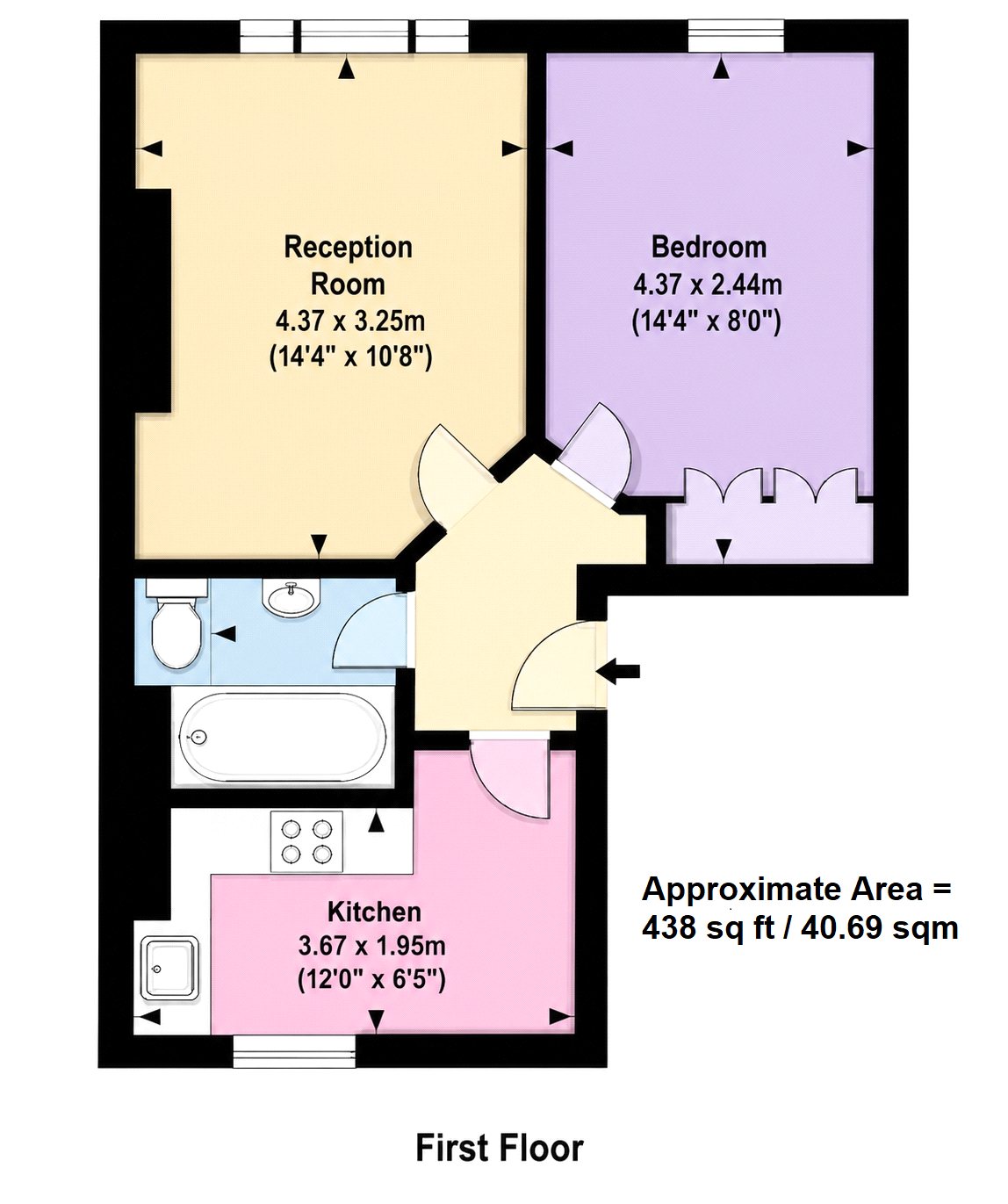 Flat 5, 101, Devonport Road, London floorplan