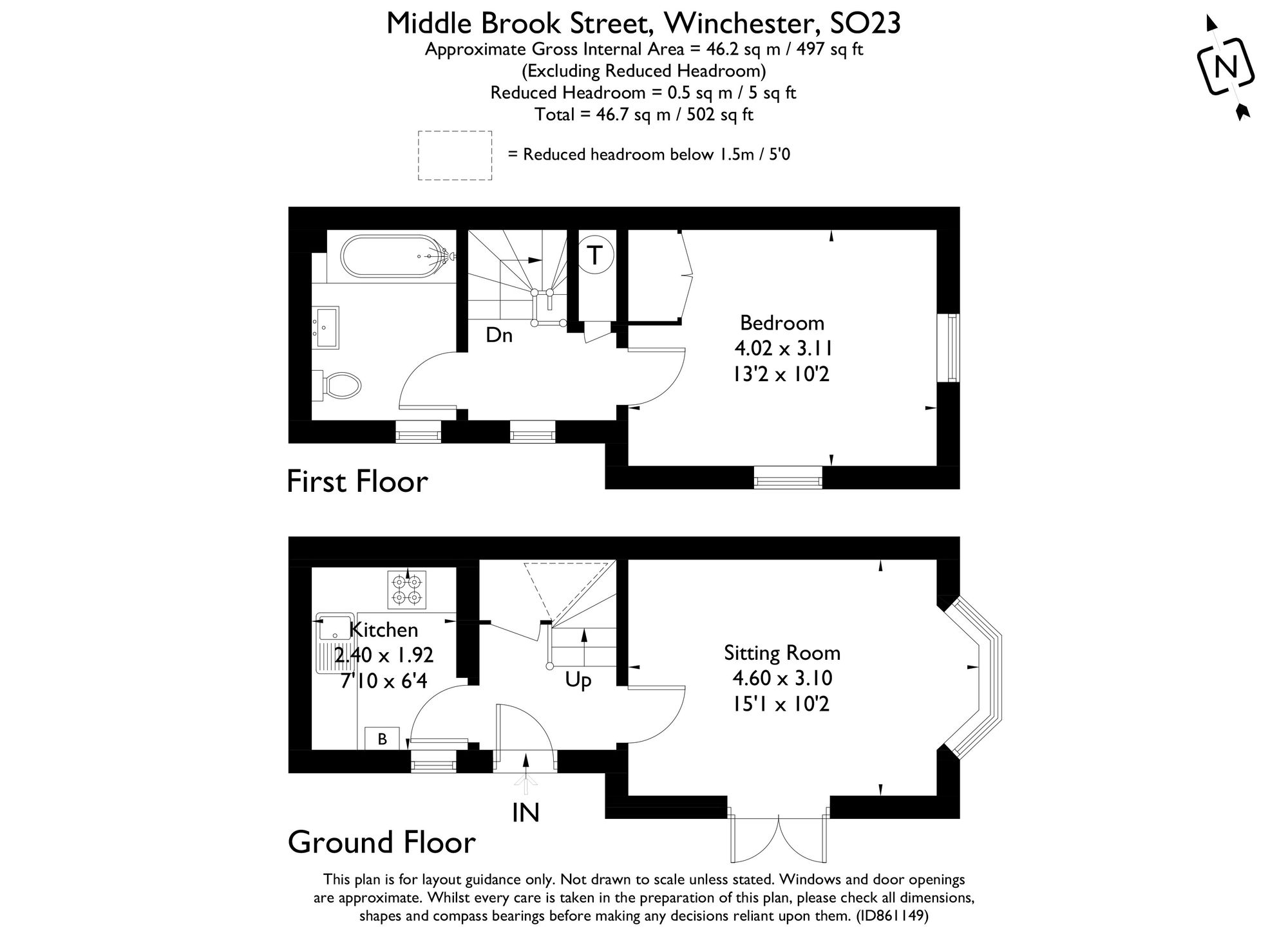 3 Old Bakery Yard Middle Brook Street, Winchester floorplan