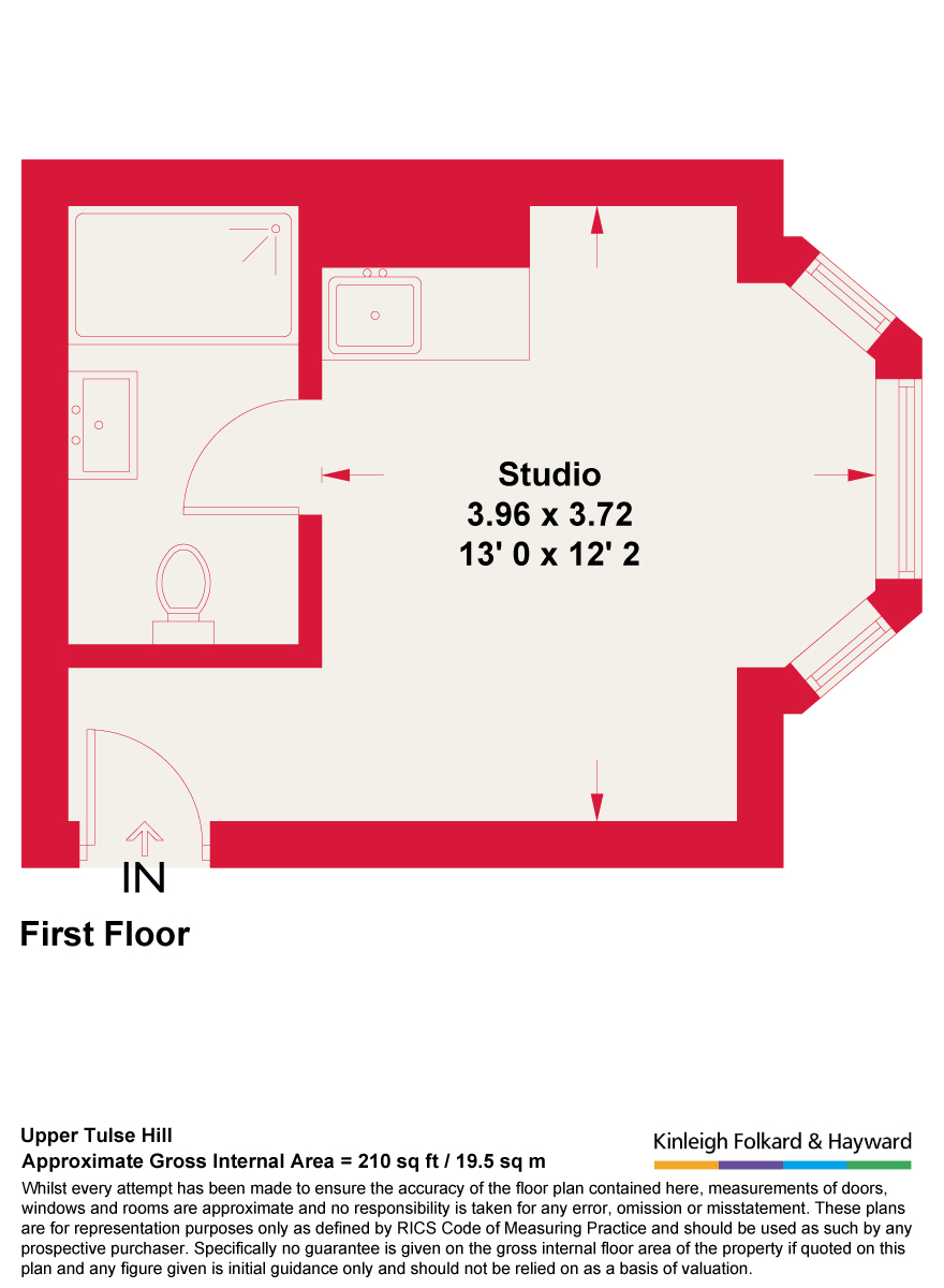 Flat 4, 62, Upper Tulse Hill, London floorplan
