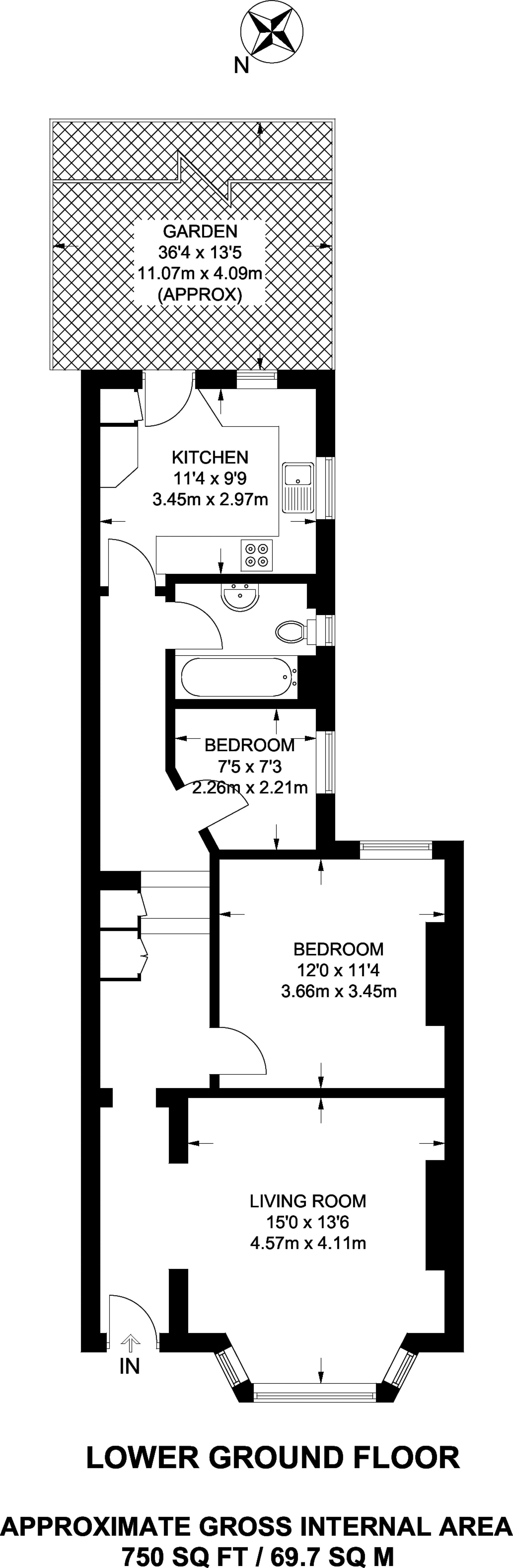 2 Bedrooms Flat to rent in Woodside, Wimbledon SW19