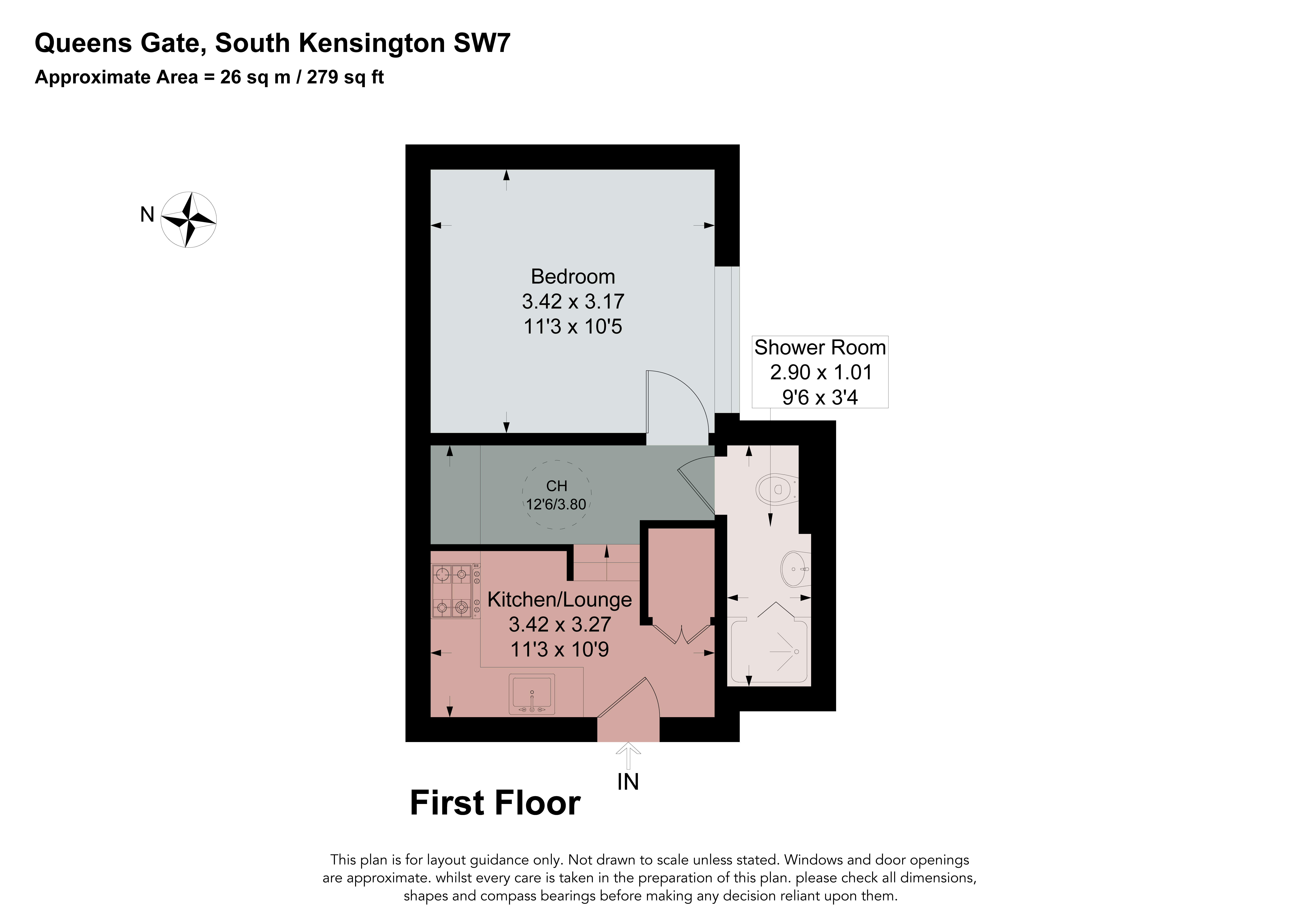 Flat 5, 123, Queens Gate, London floorplan