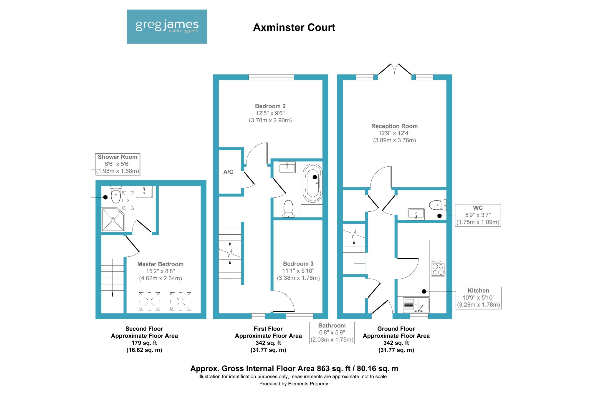 2, Axminster Court, Farnborough floorplan
