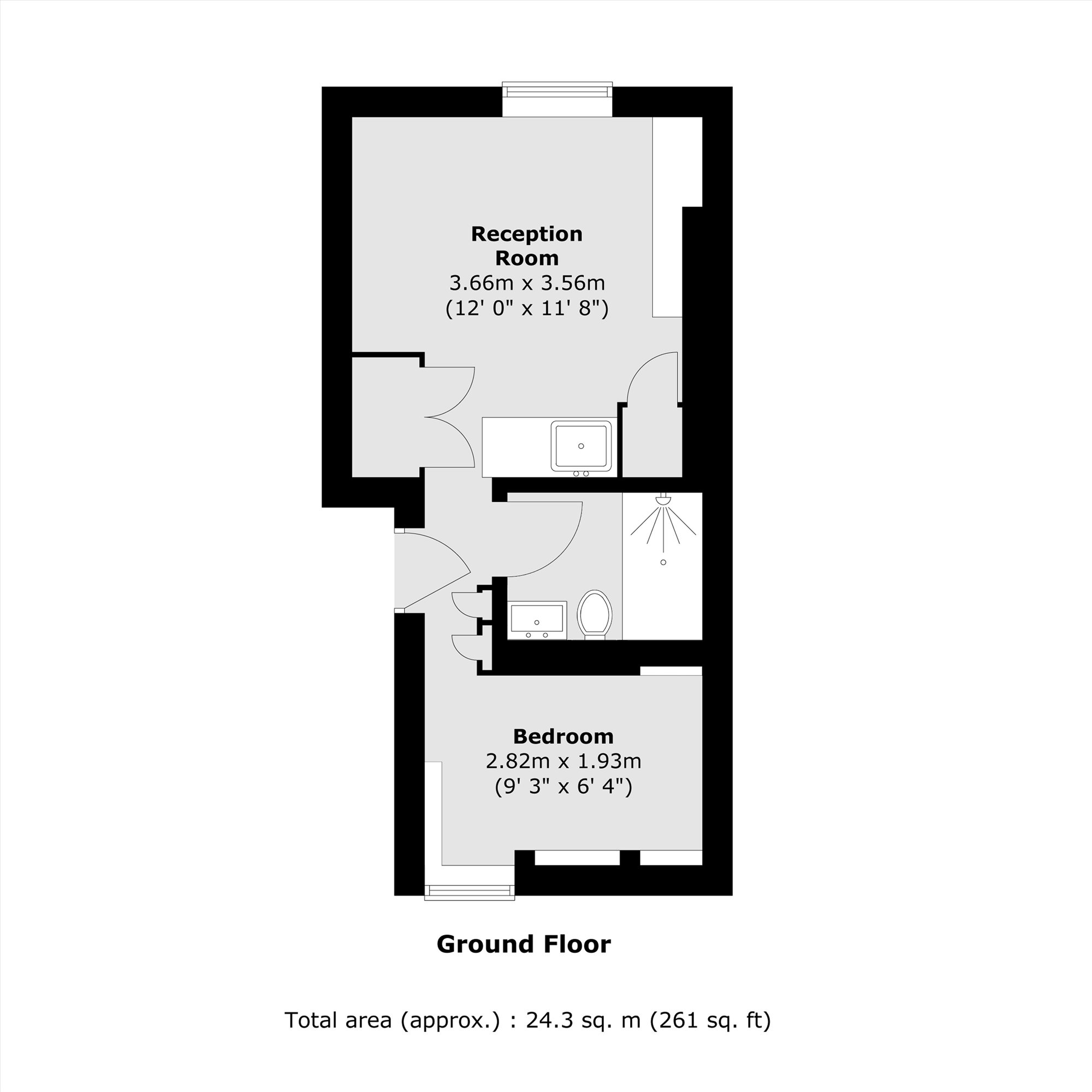 Flat B, 11, Goodge Place, London floorplan