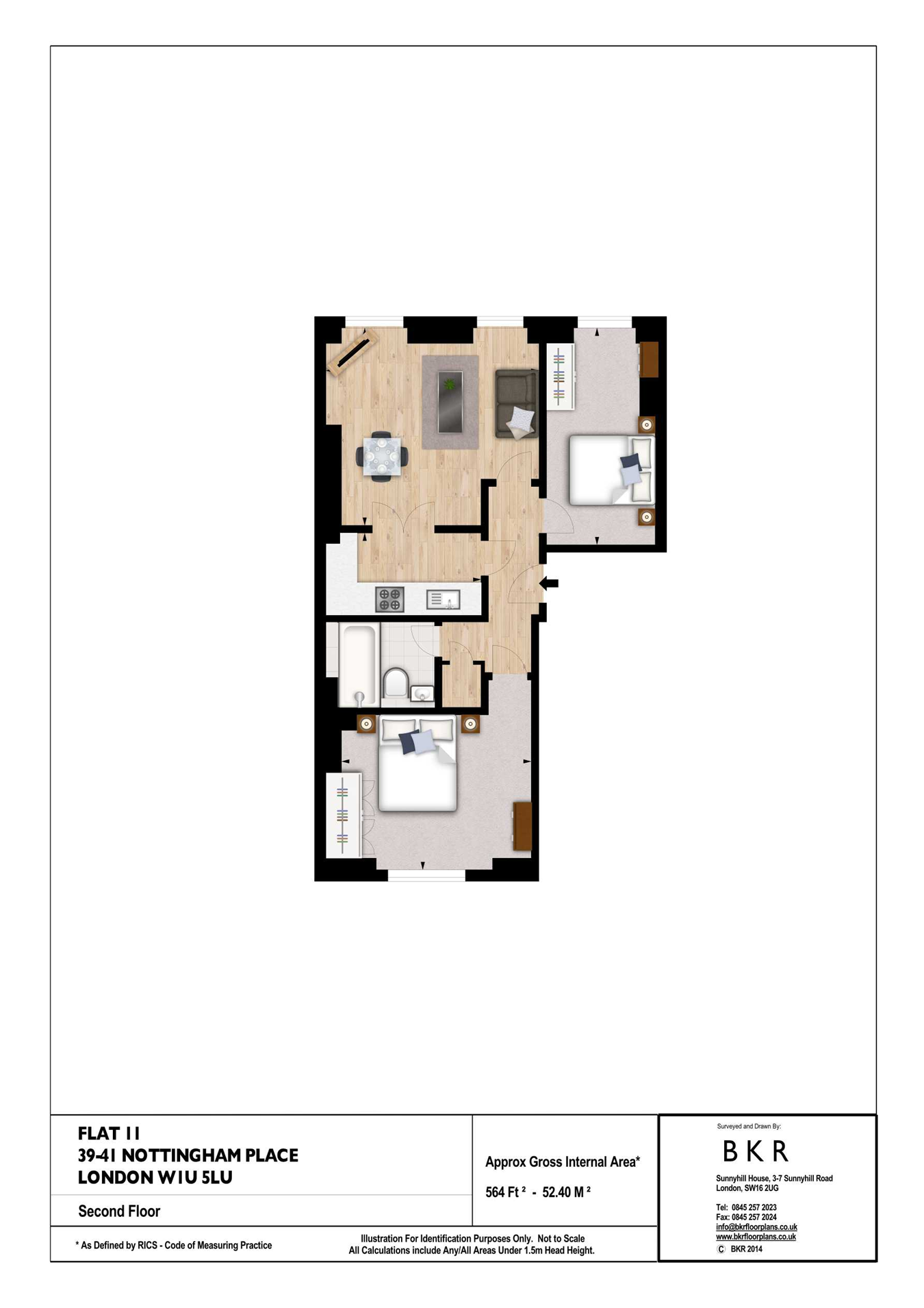 2 Bedrooms Flat to rent in 39-41 Nottingham Place, Marylebone, London W1U