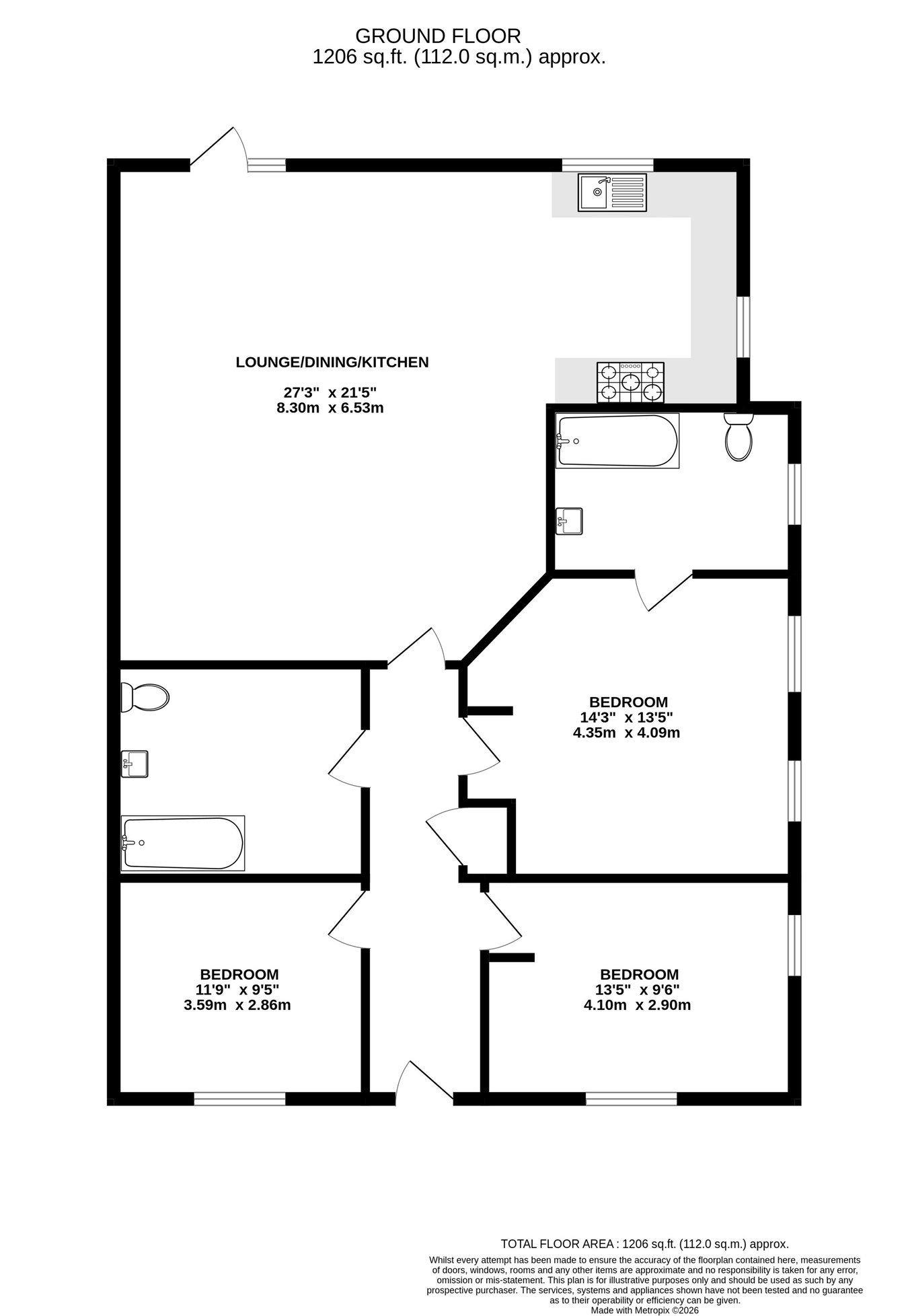 2 Bentley Mews,, Hole Lane, Farnham floorplan
