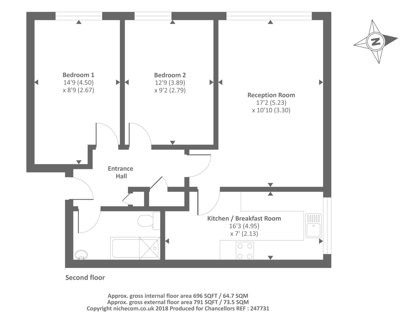 2 Bedrooms Flat to rent in Manor Road, Barnet EN5