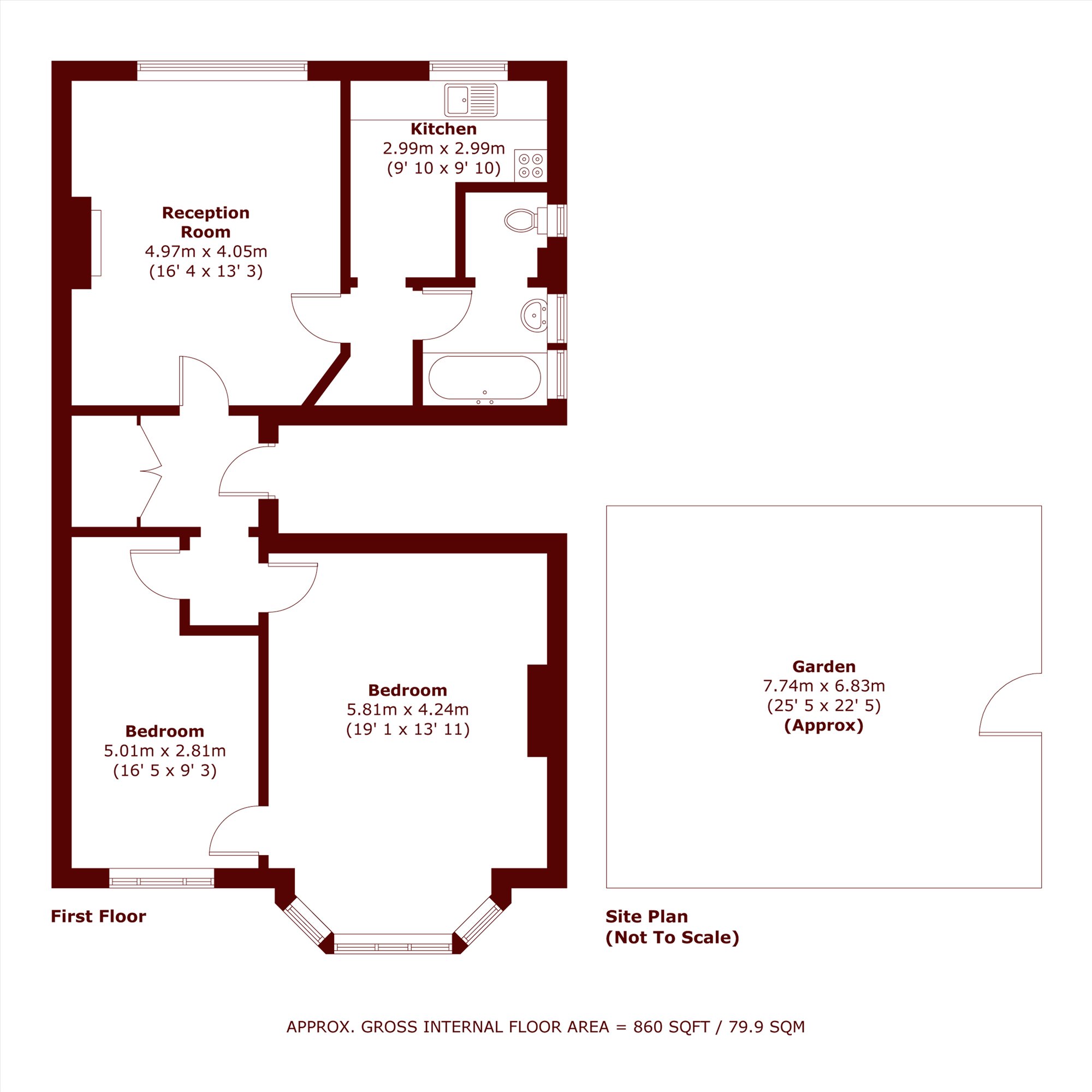 Flat 2, 427, Upper Richmond Road, London floorplan