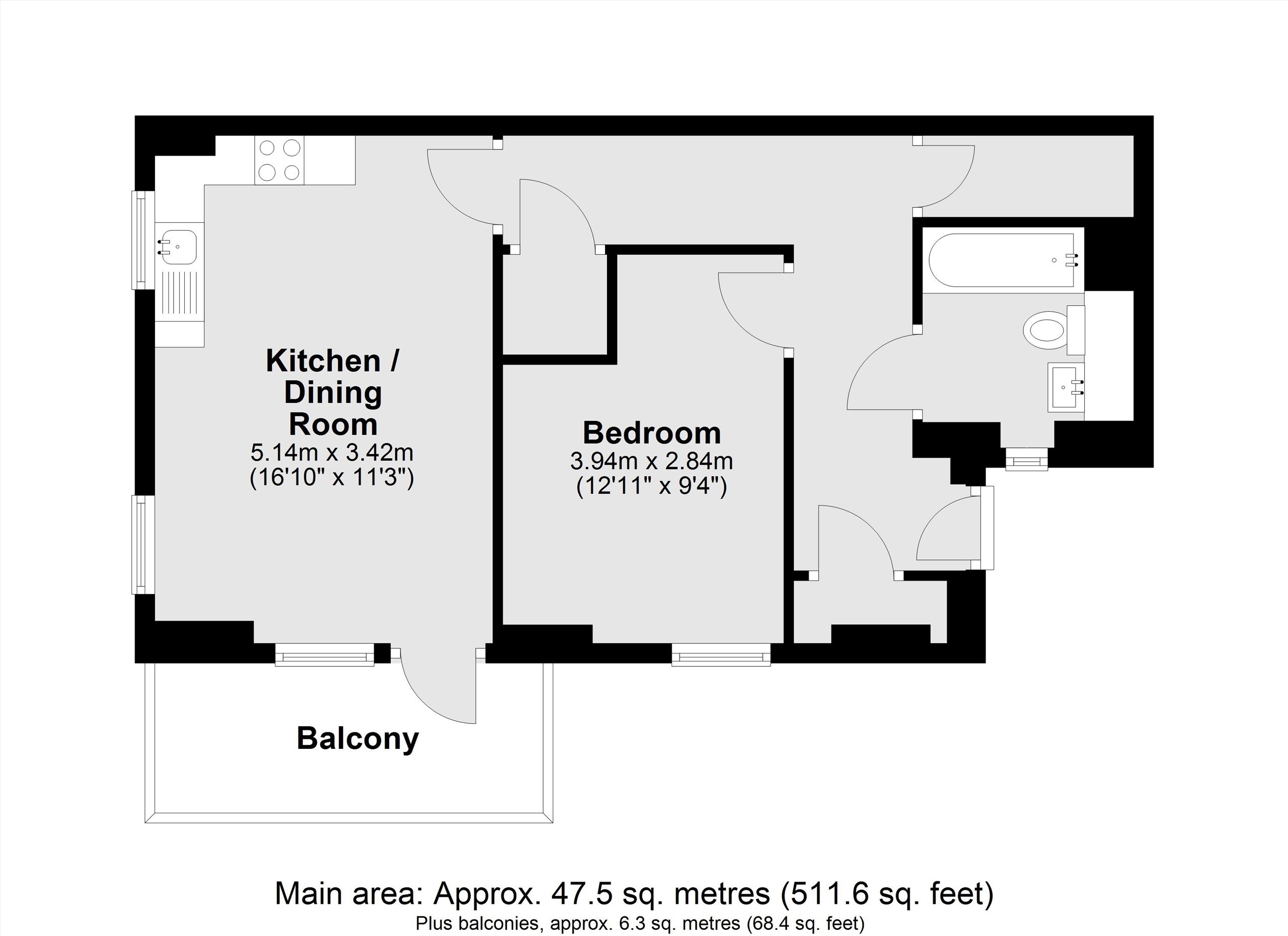 Flat 23, Pitman Building, Abbey Street, London floorplan