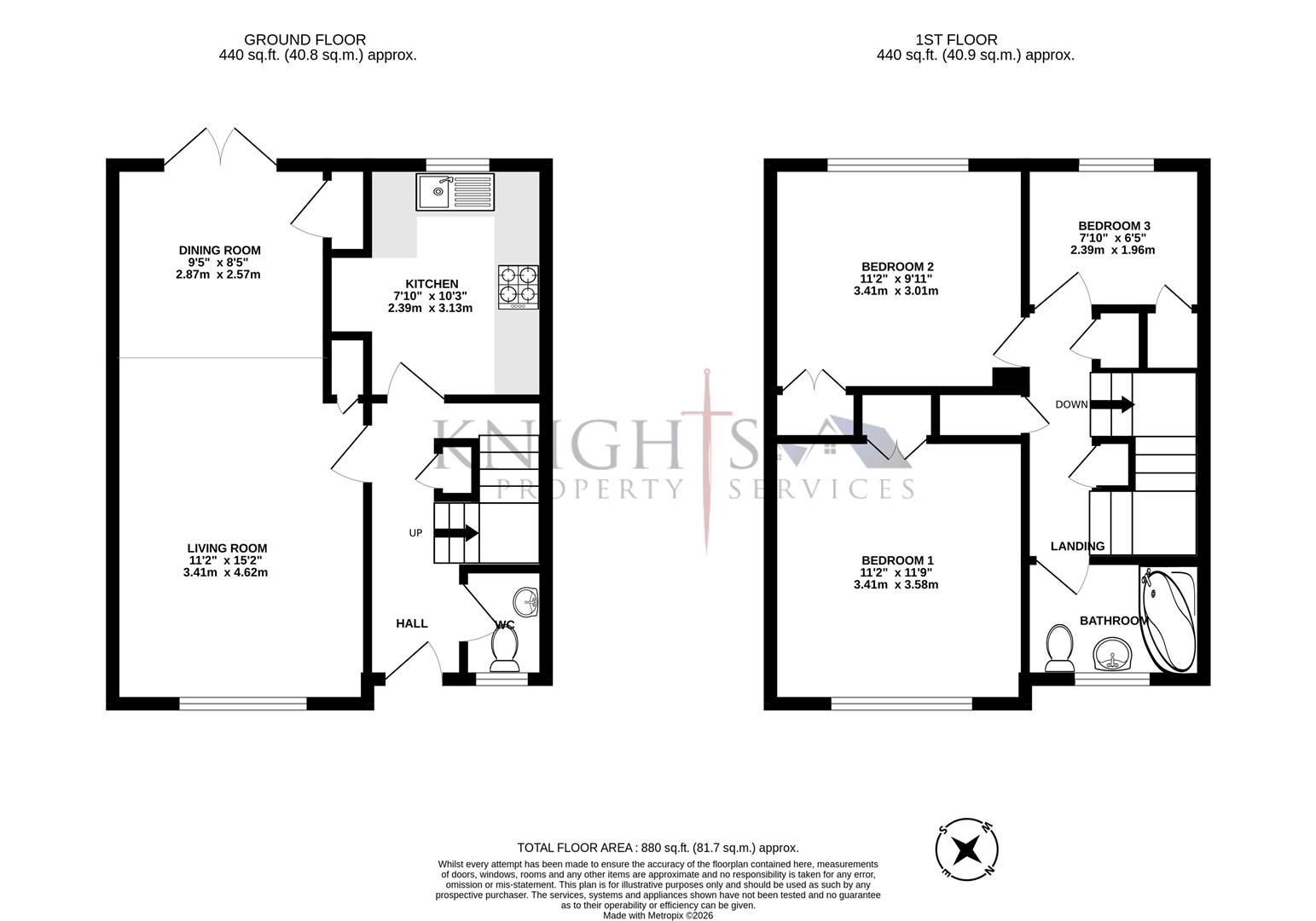 96, Caswell Close, Farnborough floorplan