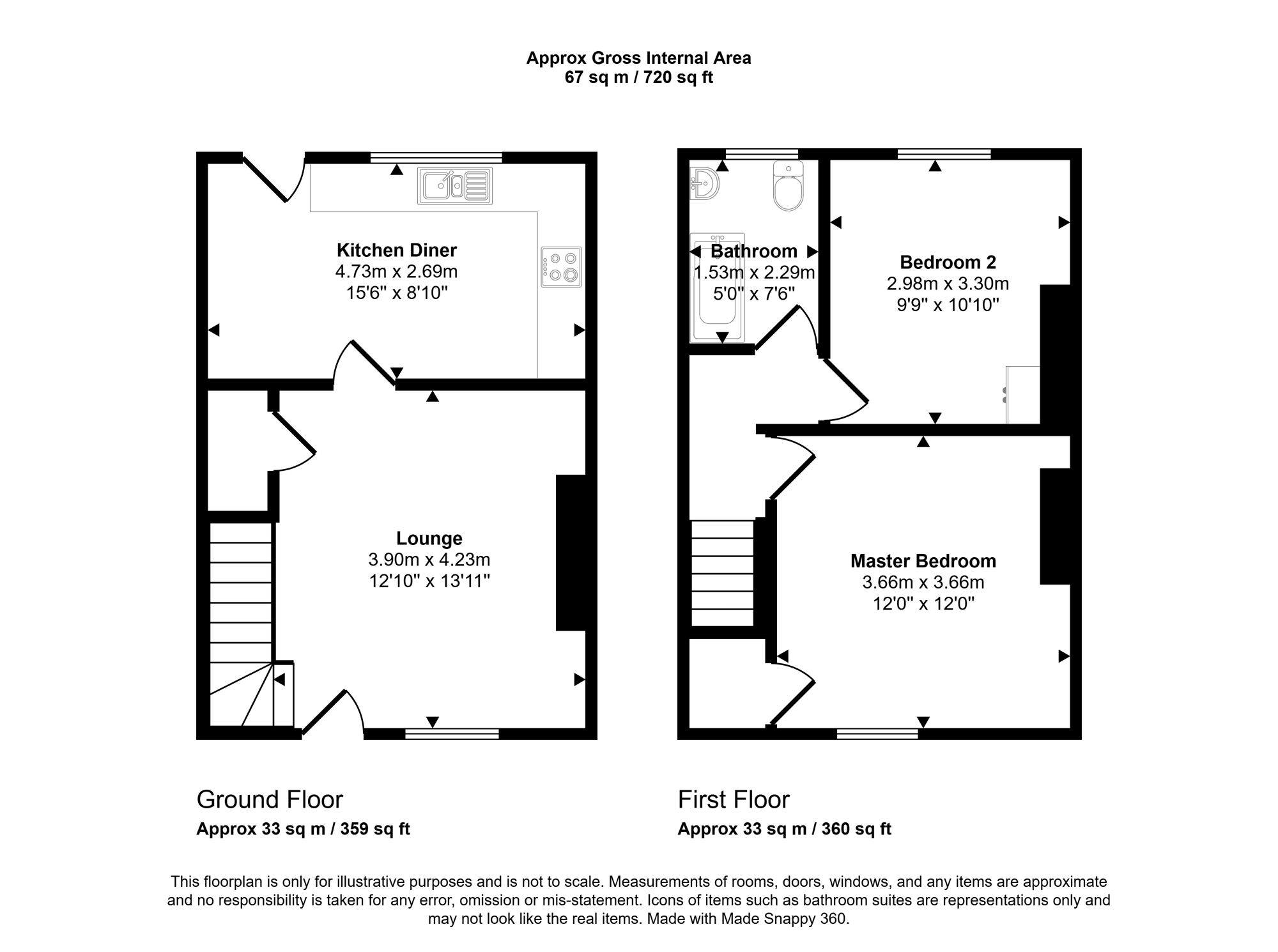 30, Eleventh Street, Peterlee floorplan