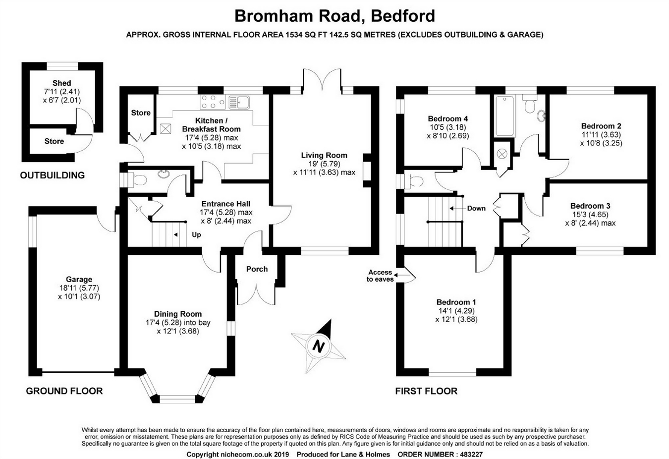 4 Bedrooms Detached house for sale in Bromham Road, Bedford MK40