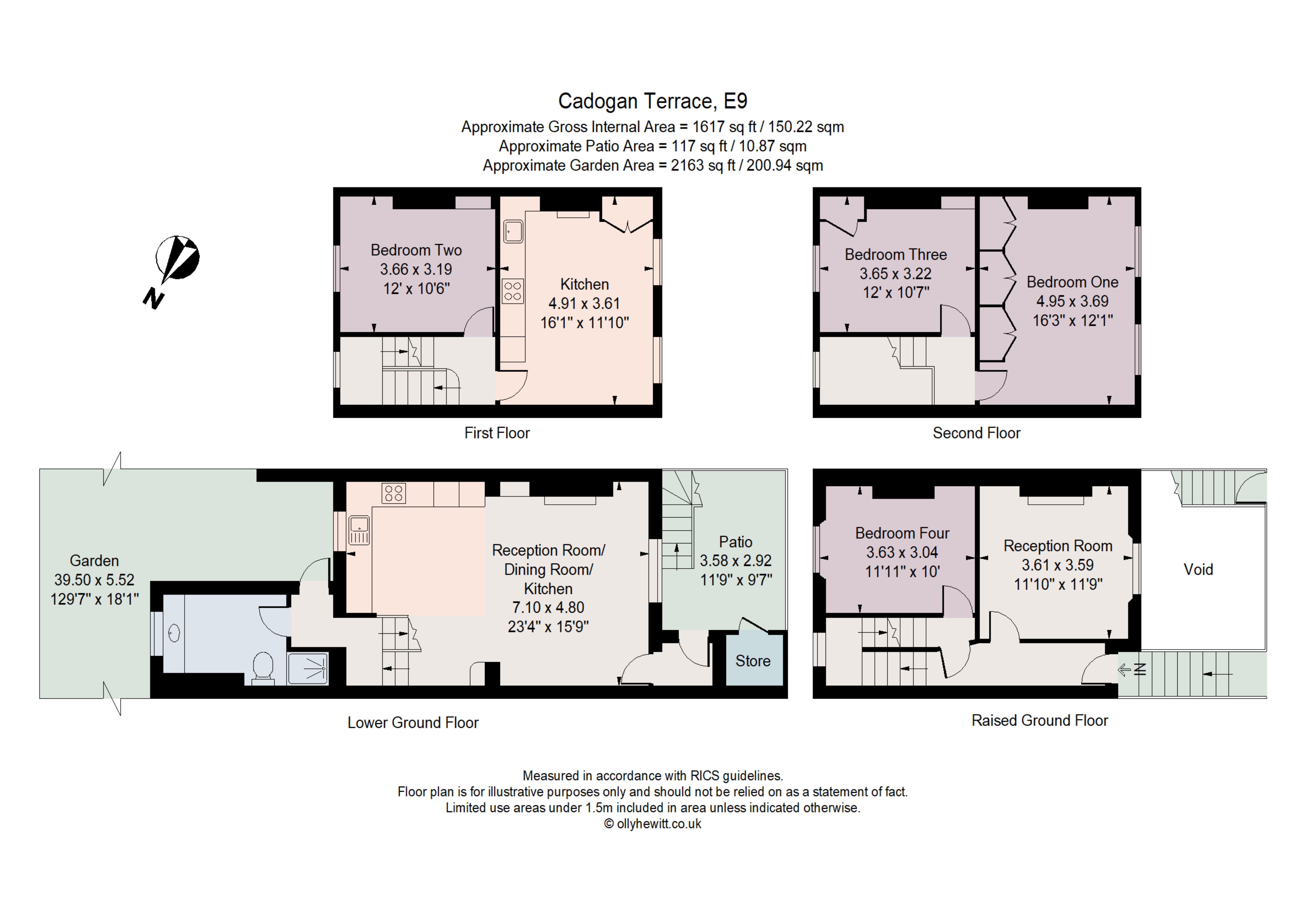 87, Cadogan Terrace, London floorplan
