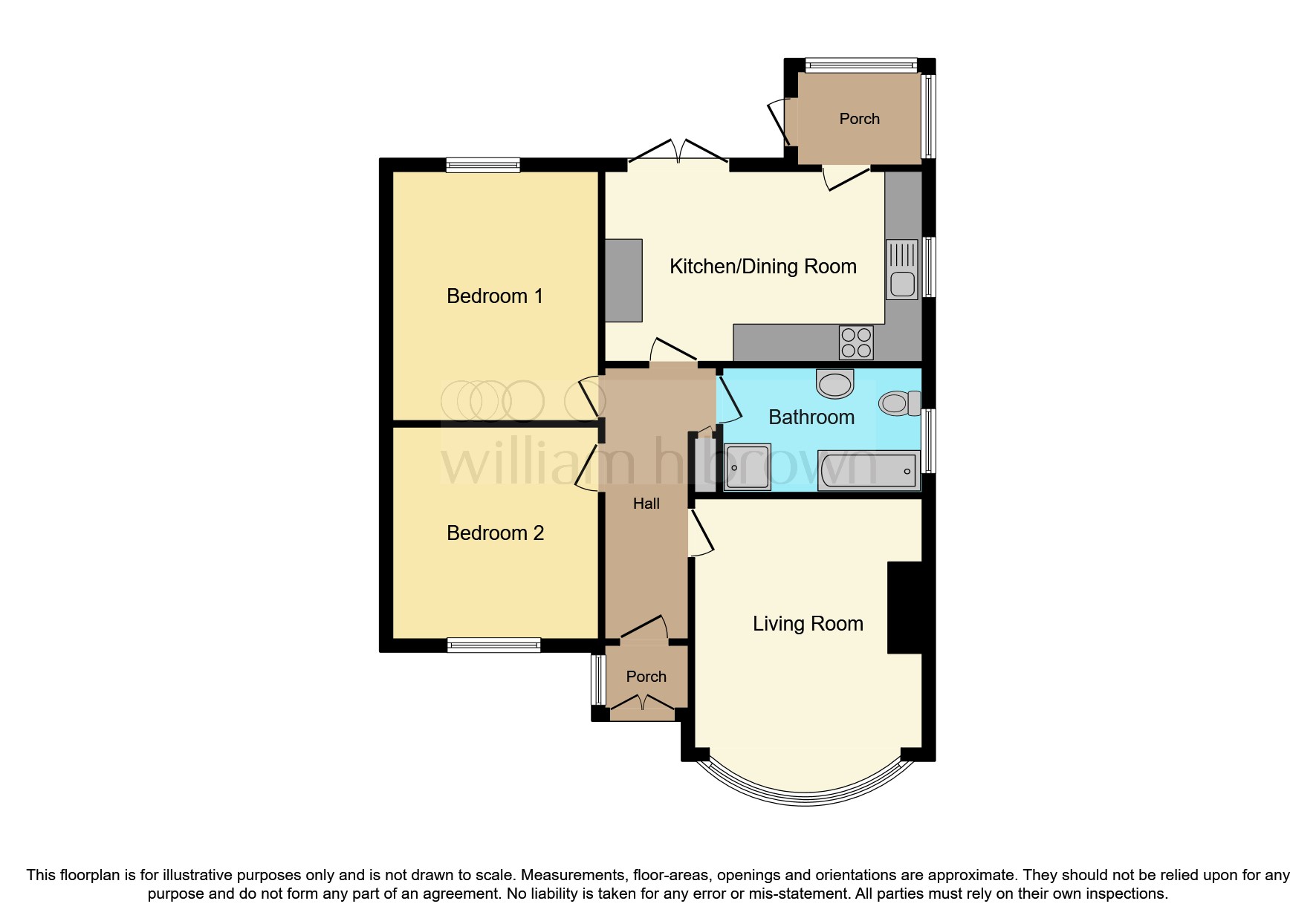 Bush Hill, Abington, Northampton NN3, 2 bedroom semidetached bungalow