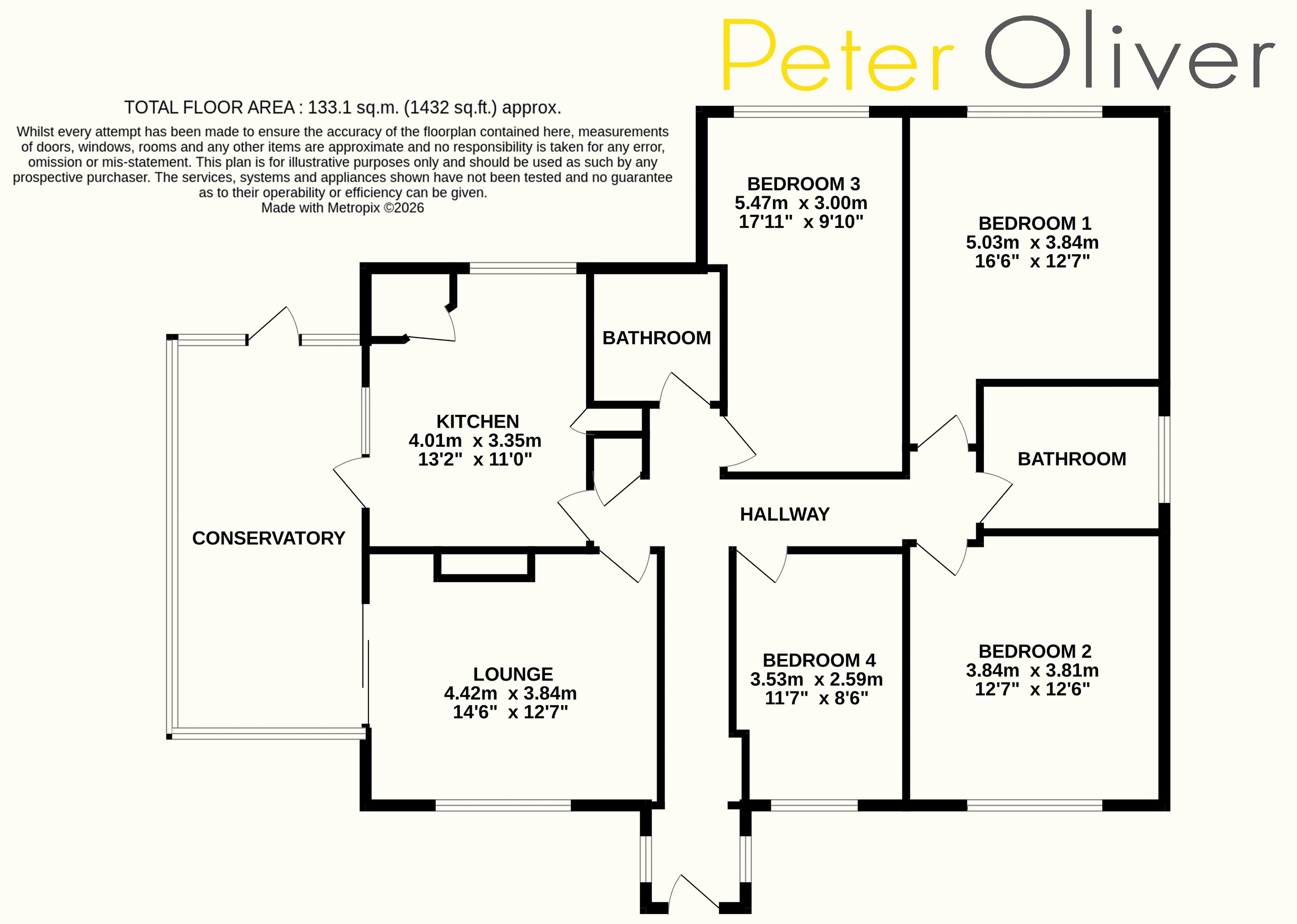 North Bungalow, Down Street, Uckfield floorplan