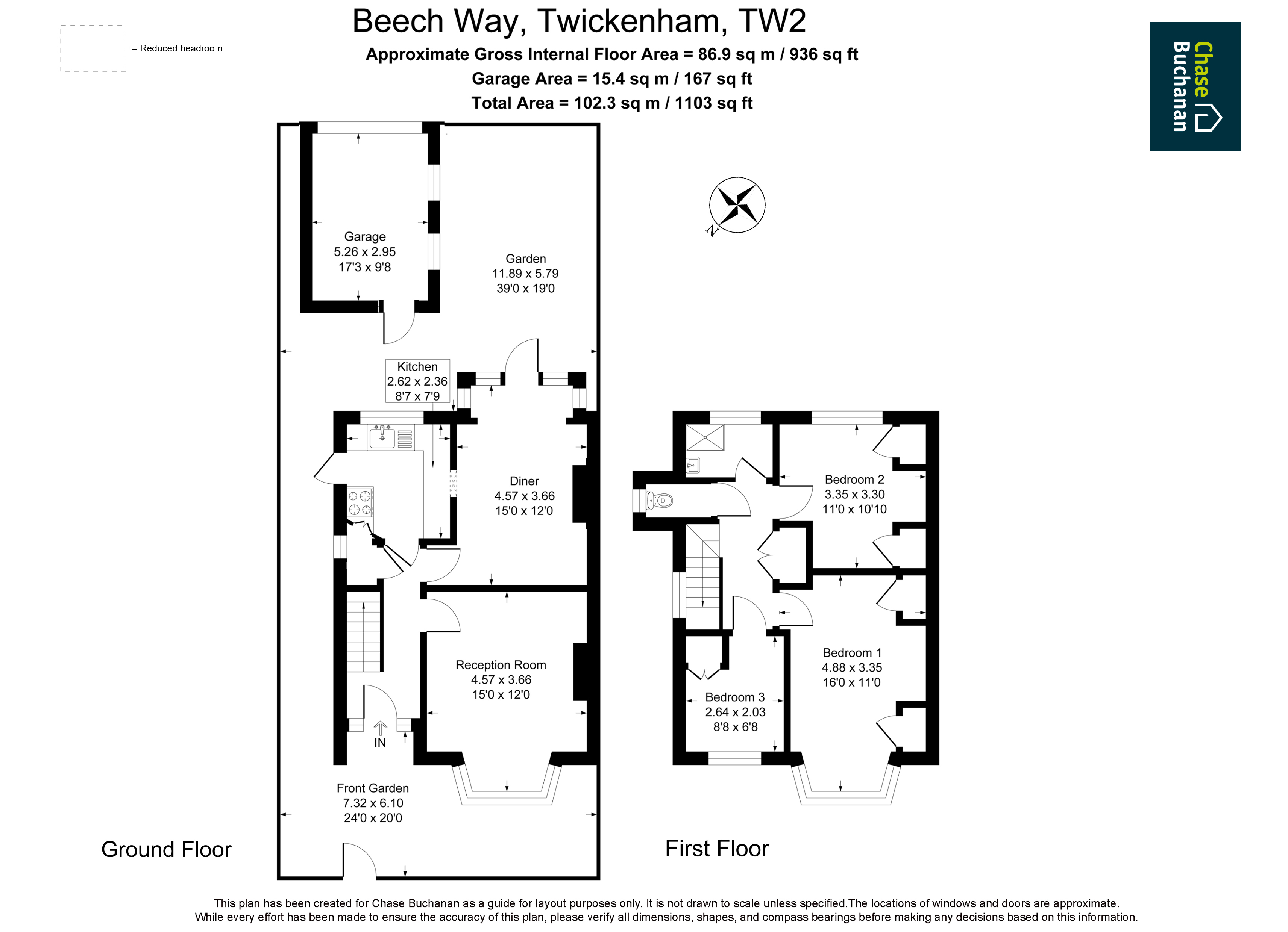 13, Beech Way, Twickenham floorplan