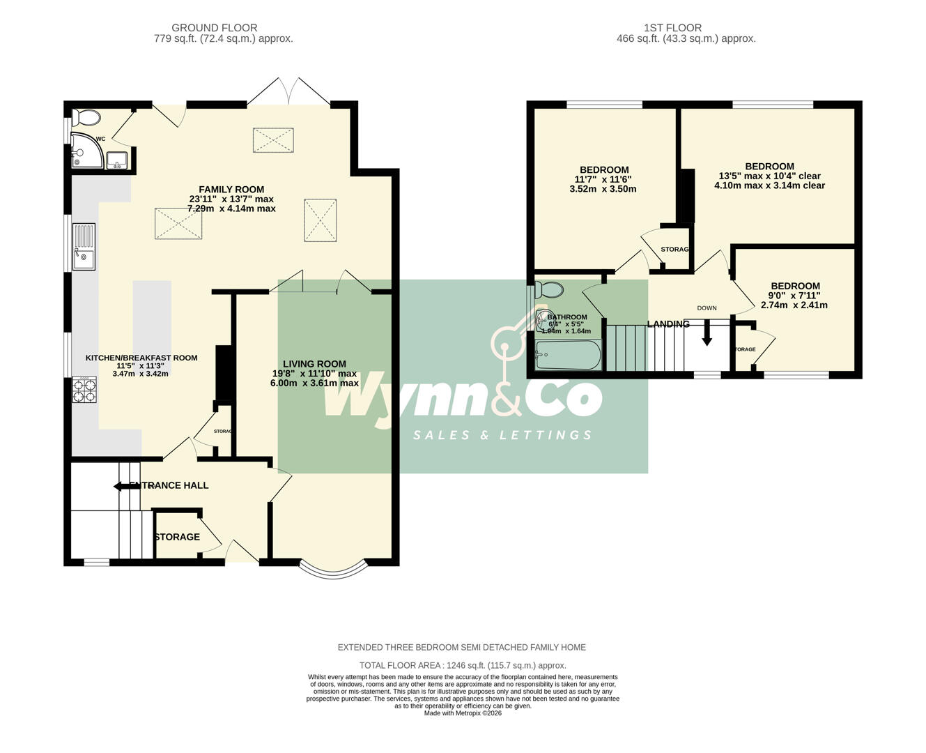 56, Brooklands Road,, Wakefield floorplan