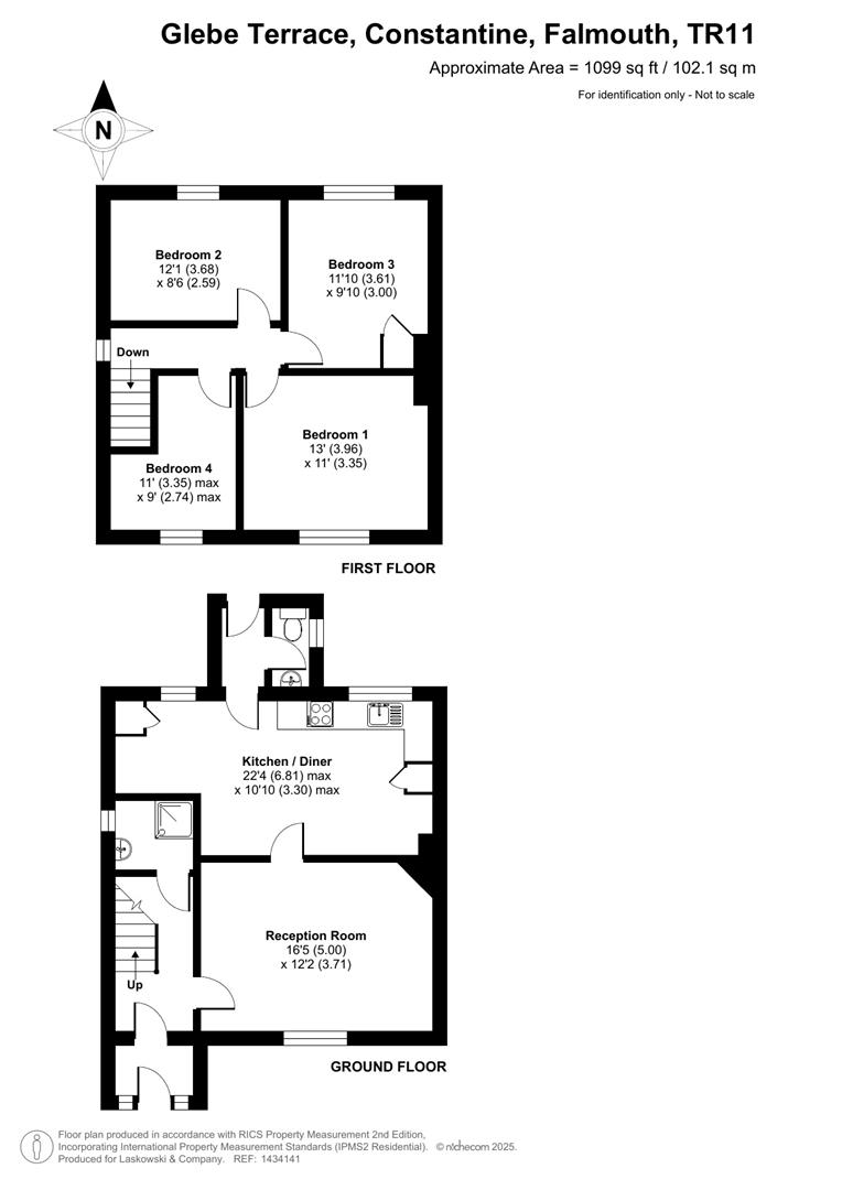 1, Glebe Terrace, Falmouth floorplan
